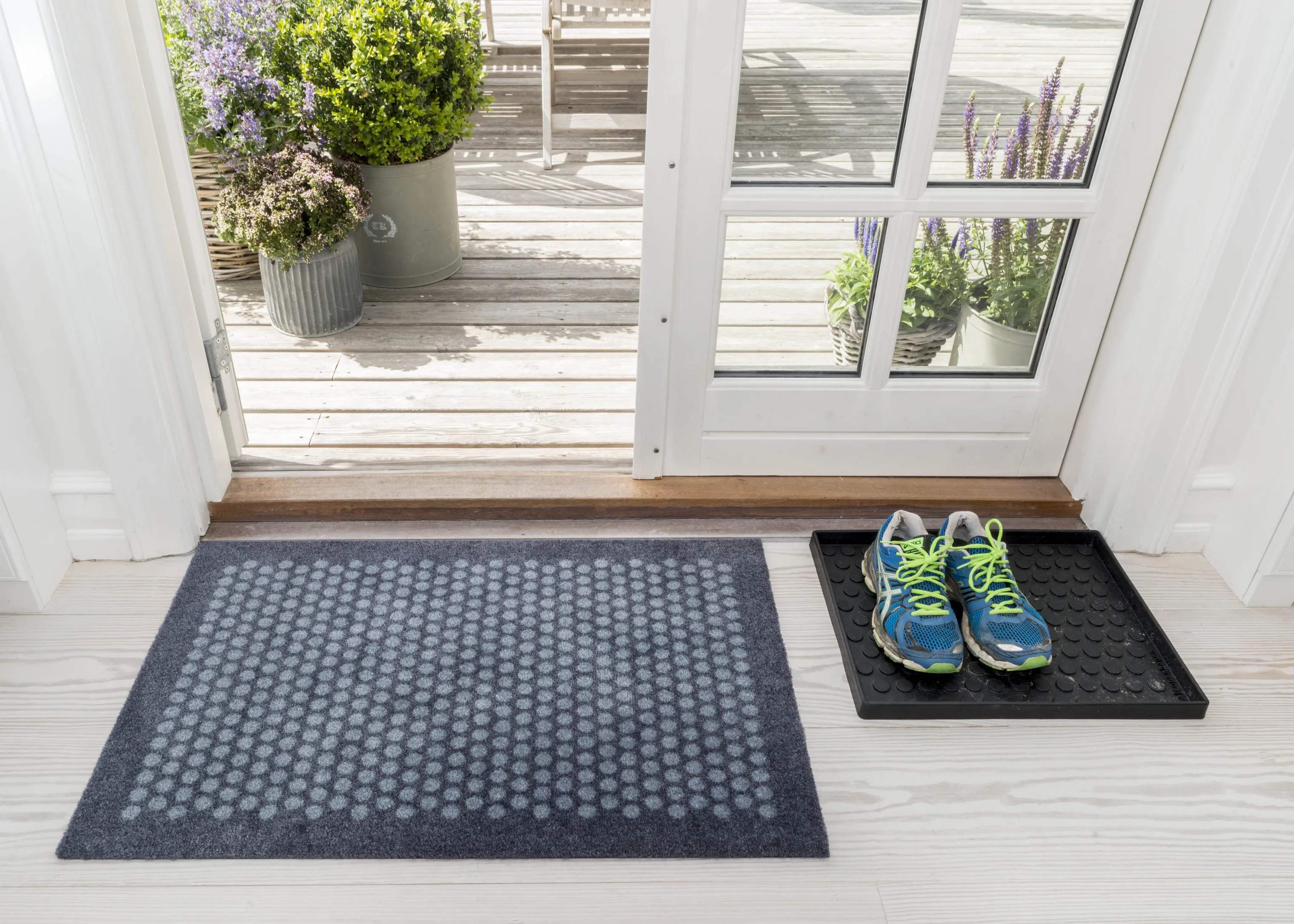 Tica Copenhagen Dørmåtter Dot Gulvmåtte i Grå, B60 x L90 cm, 3