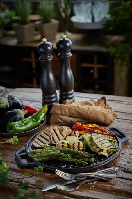 Victoria Grillpander Emaljeret Venbar Plancha i Sort, 2