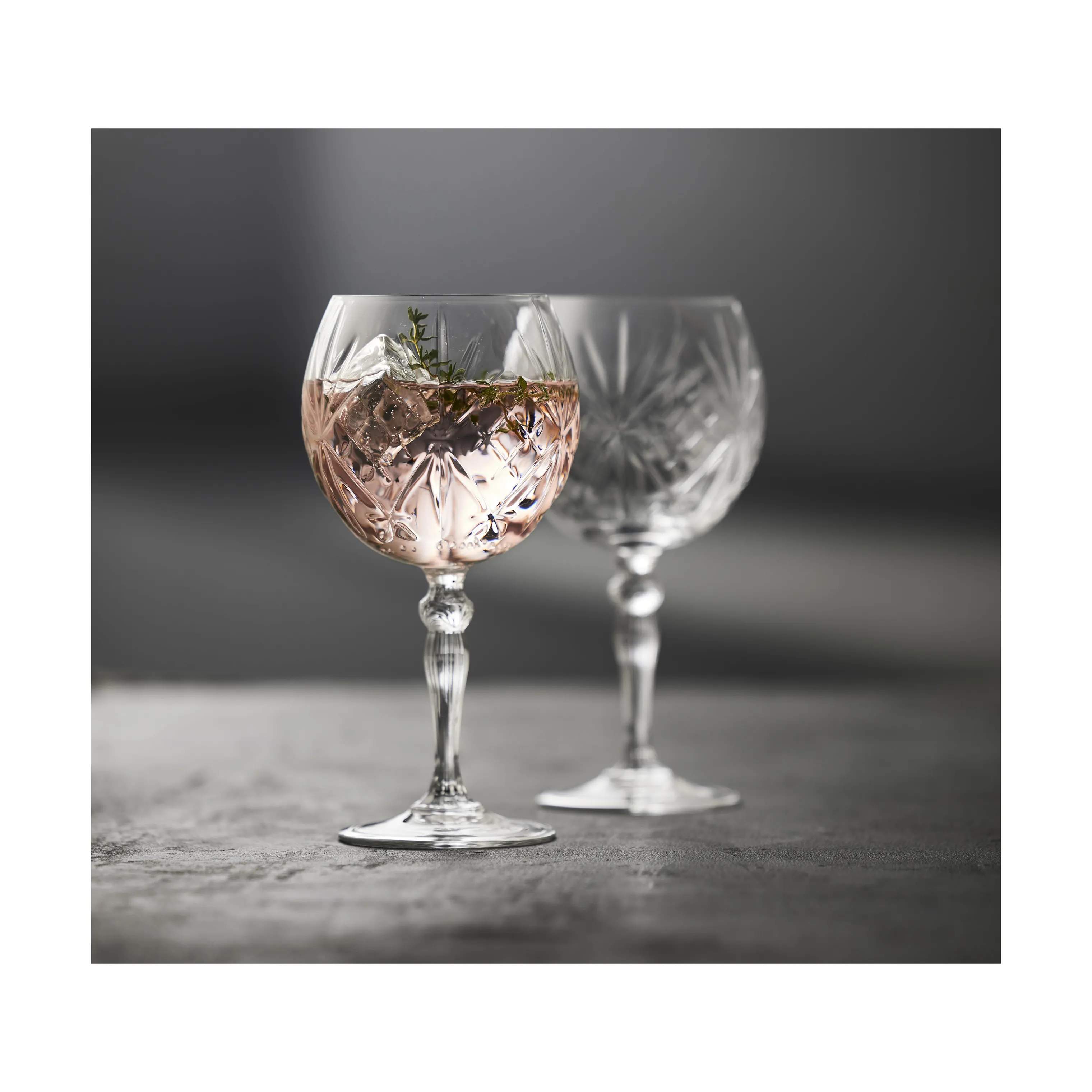 Lyngby Glas Ginglas Melodia Gin&Tonic Glas - 4 stk. i Klar, 5