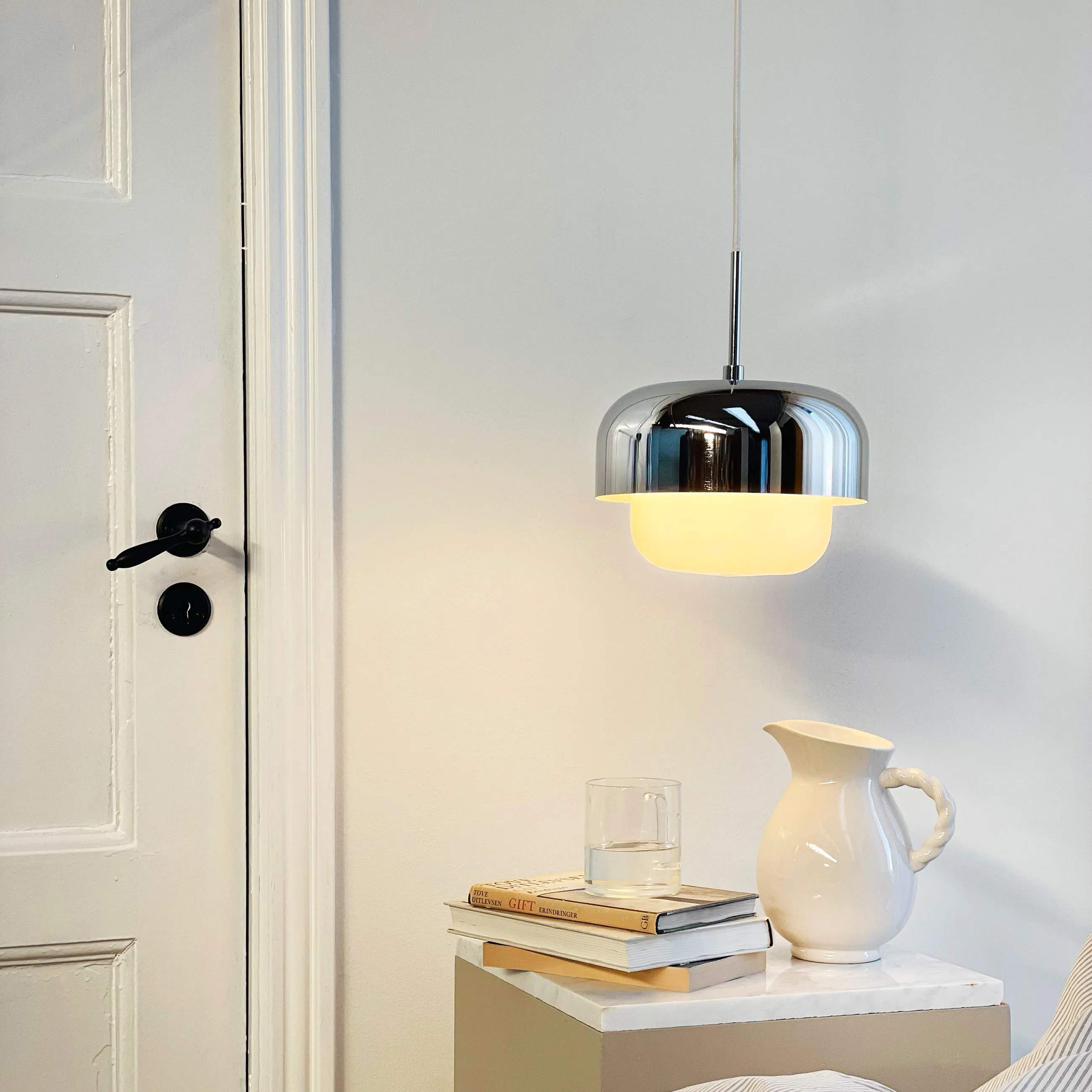 Dyberg Larsen Pendler HAIPOT Pendel i Krom, 23 cm, 2