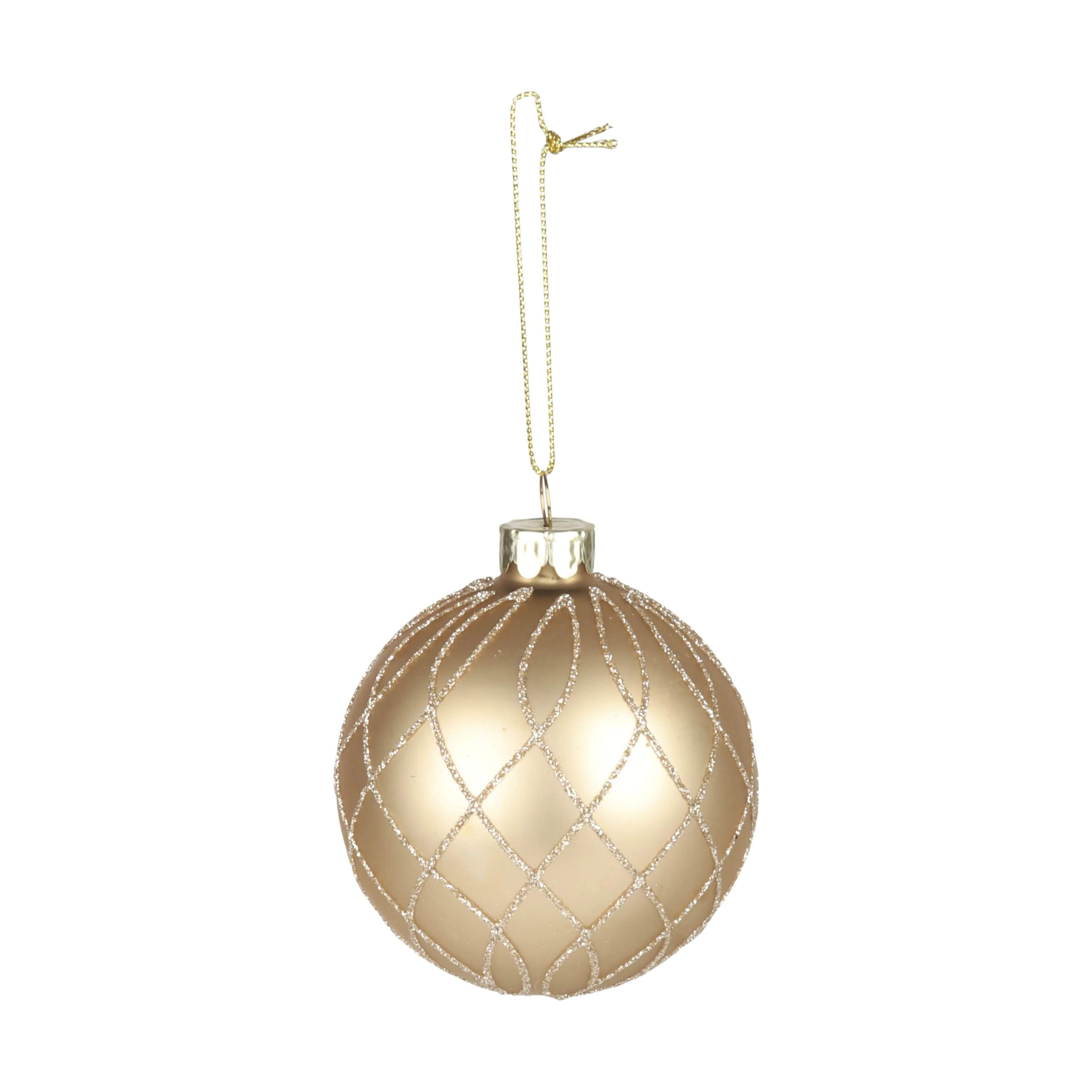 Casa Christmas Julekugler Julekugle i Lysebrun/glimmer tern, 1
