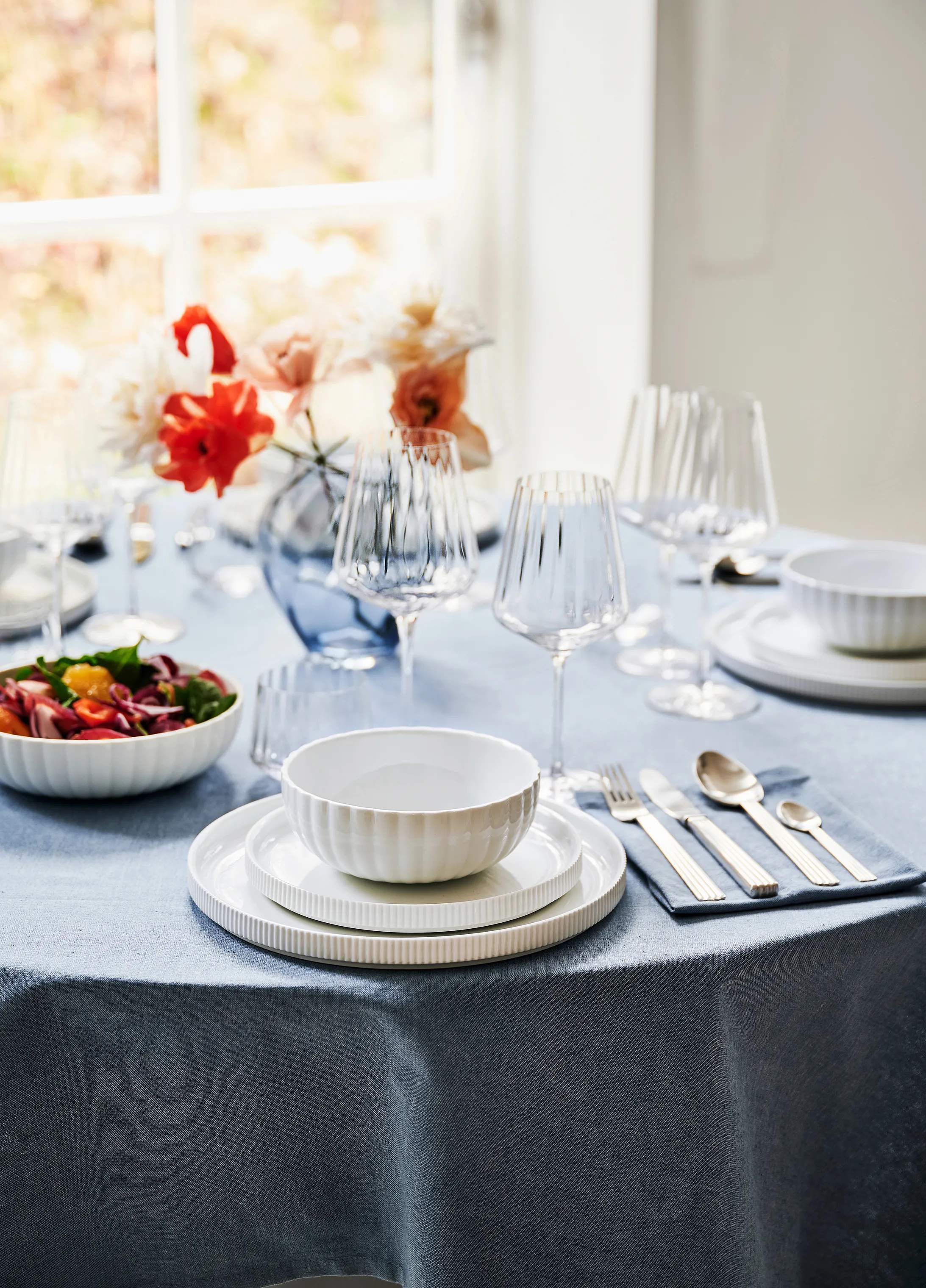 Georg Jensen Serveringsskåle Bernadotte Skål i Hvid, 15,4 cm, 3