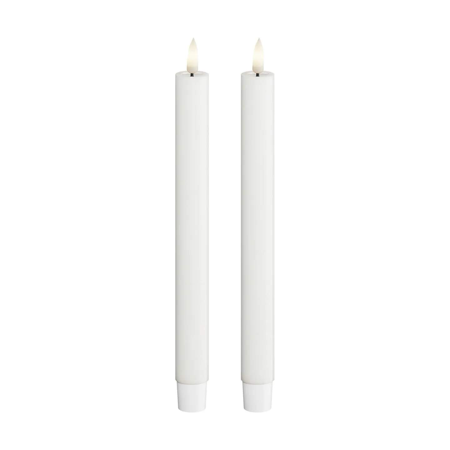 Deluxe Homeart LED-lys Real Flame LED Kronelys i Hvid , 24 cm, 1