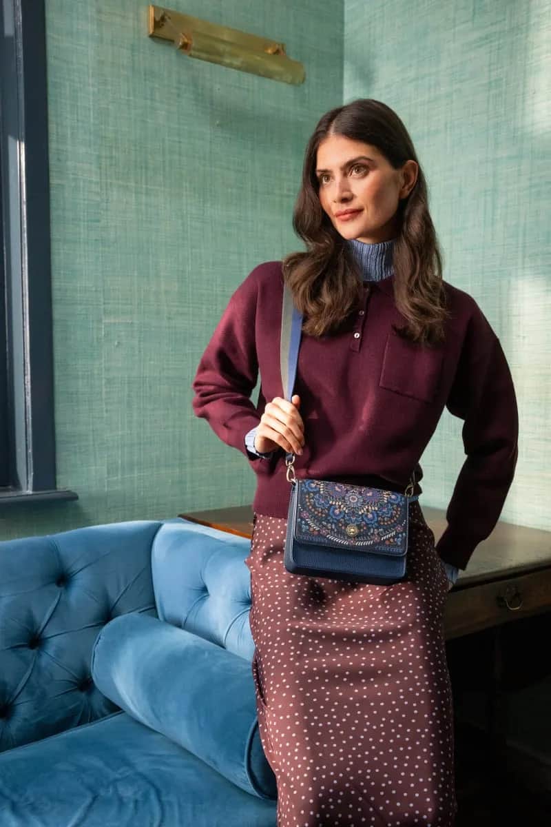 PIP Studio Øvrigt interiør Fenna Cross Body Bag i Mørkeblå, Small, 3