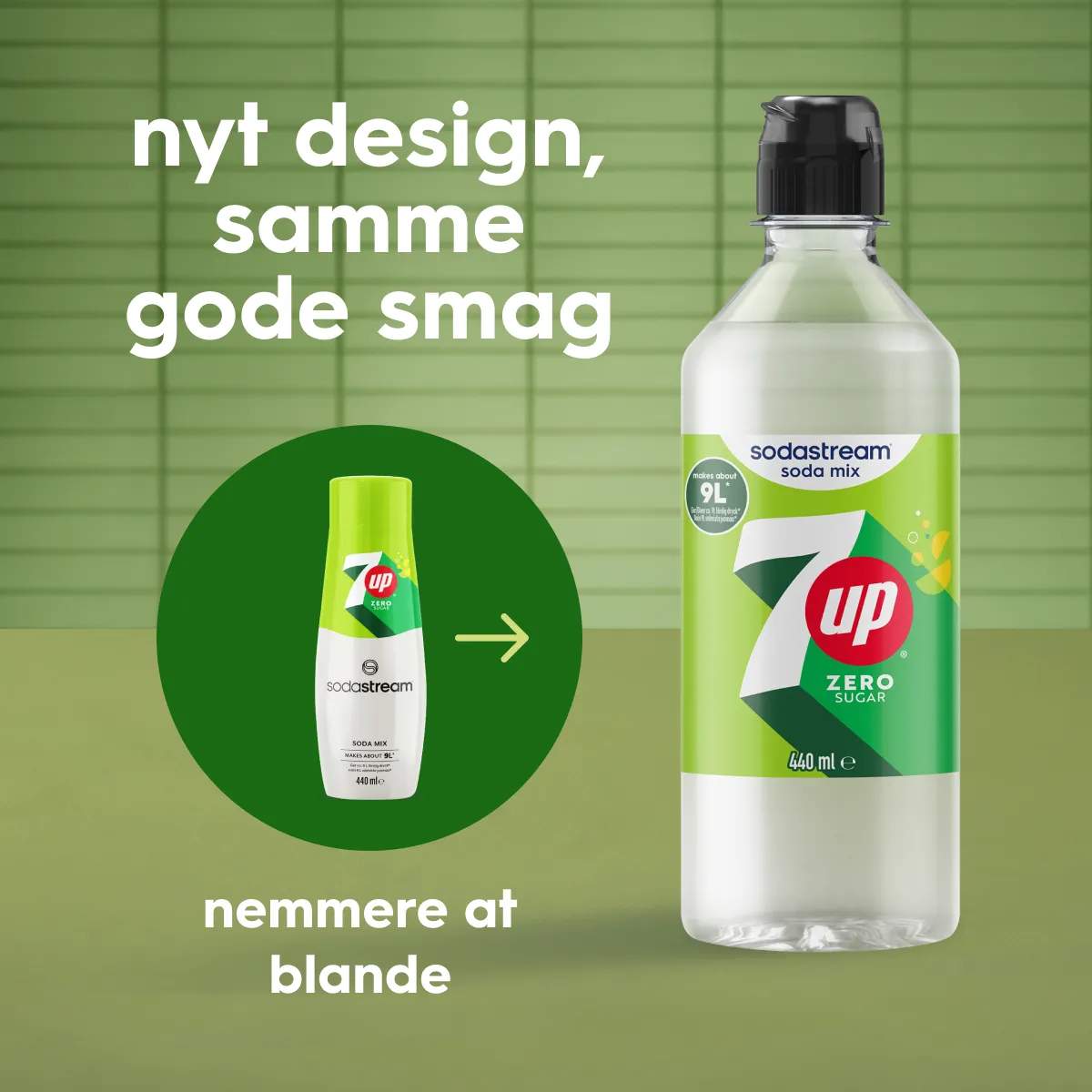 SodaStream Smagskoncentrater Sirup - 7UP Zero i 7UP Zero, 3