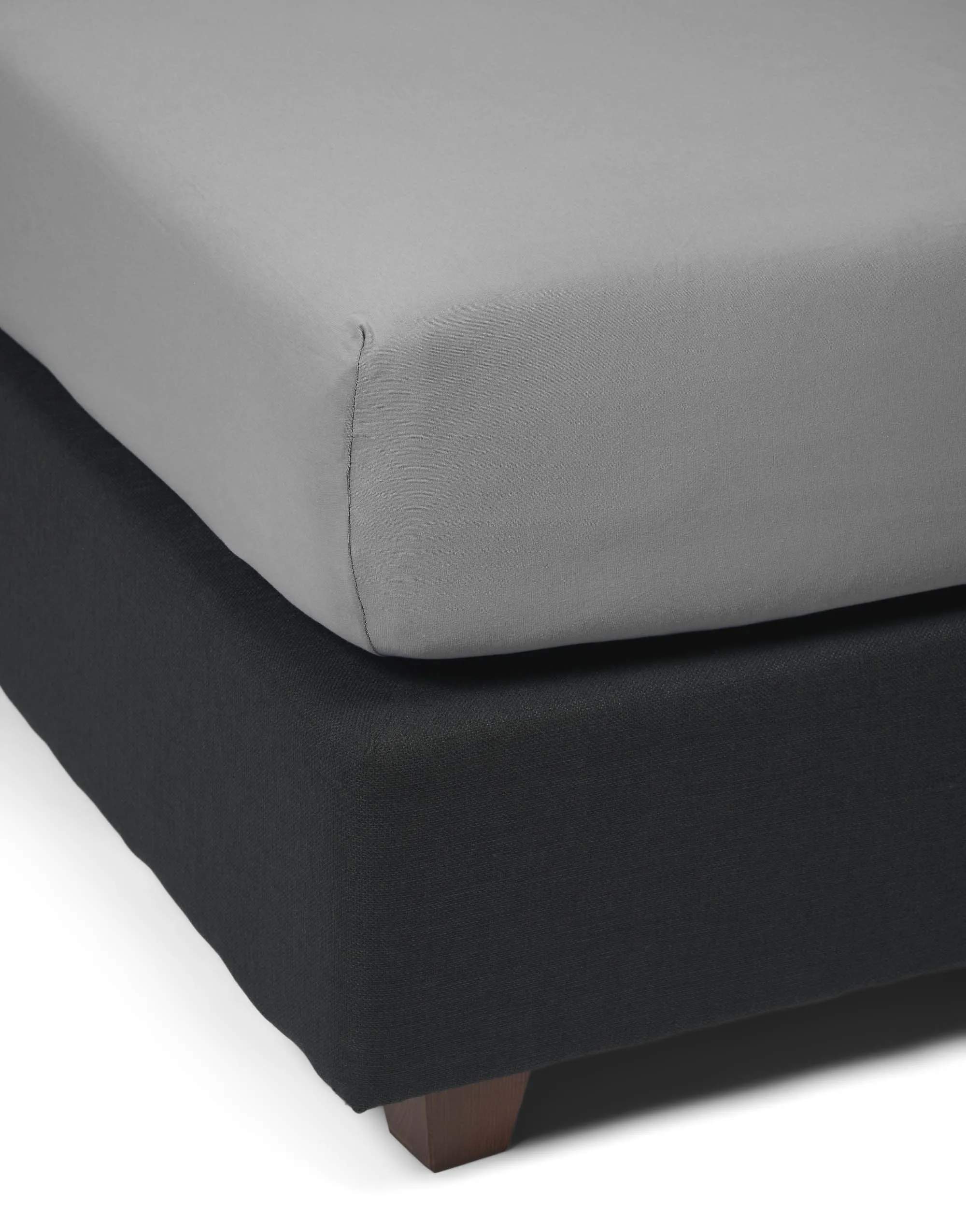 Marc O'Polo Lagner Premium Organic Jersey Boxlagen i Grey, 180/200 x 200/220 cm, 2