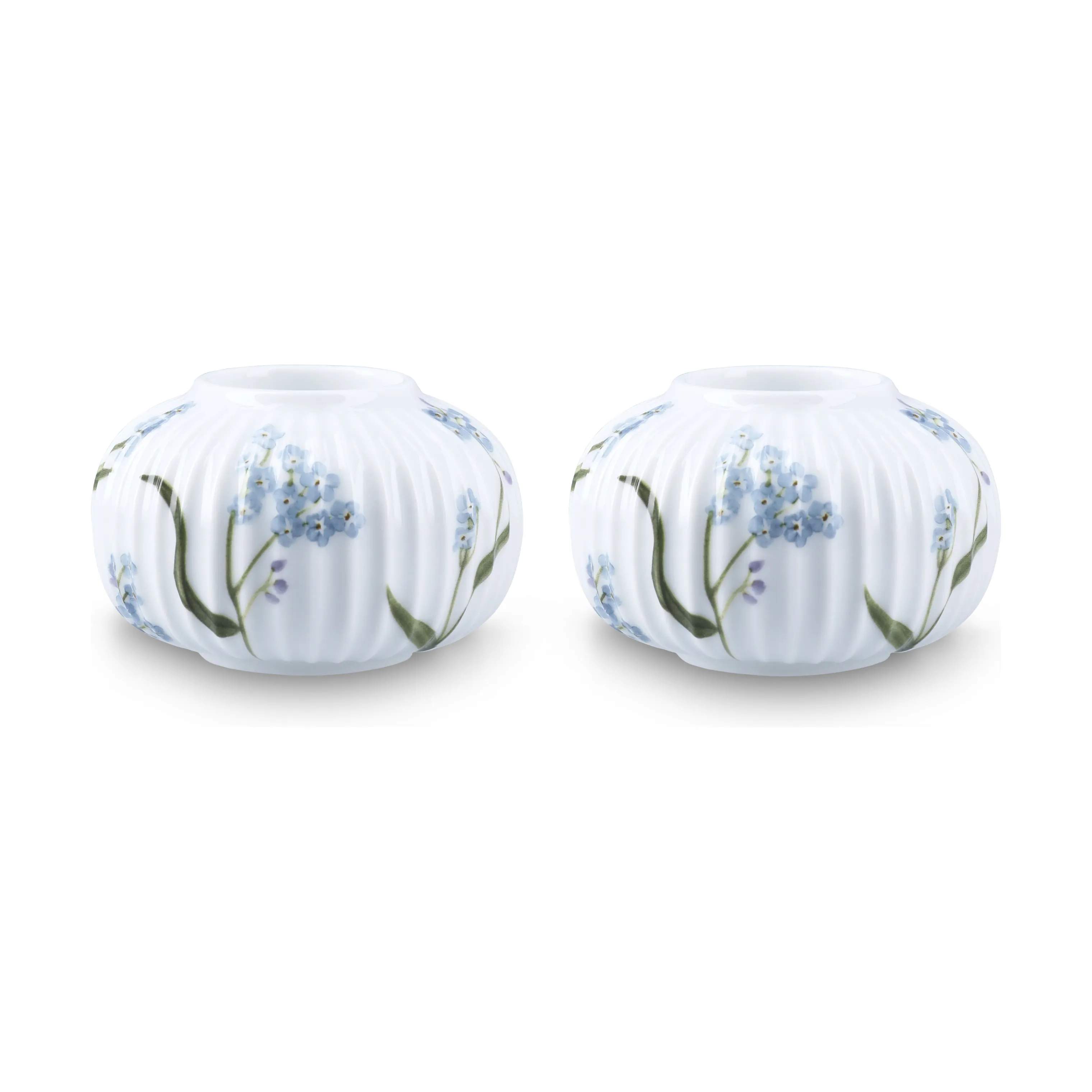 Kähler Fyrfadsstage Hammershøi Sommer Fyrfadsstage - 2 stk. i Forglemmigej, 1