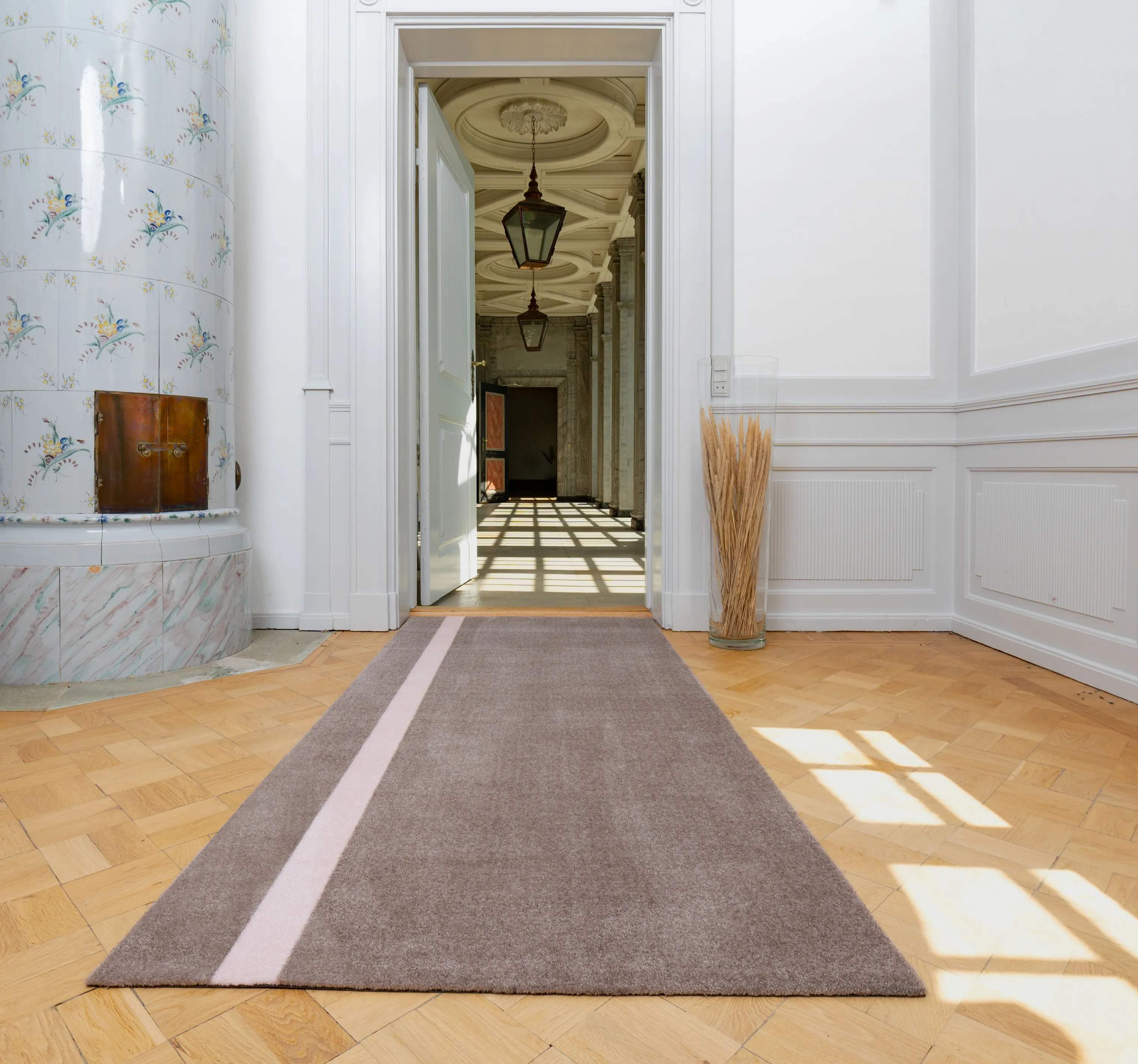 Tica Copenhagen Gulvtæpper Stripes Vertikal Gulvtæppe i Sand/rosa, B90 x L200 cm, 3