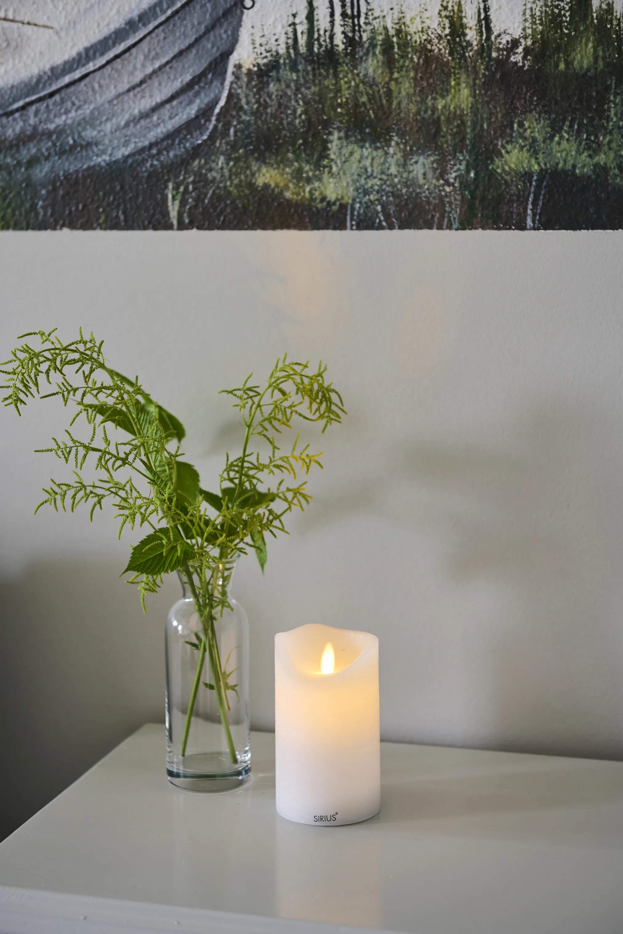 Sirius LED-lys Sara Genopladelig LED Bloklys i H12,5 x Ø7,5 cm, 2