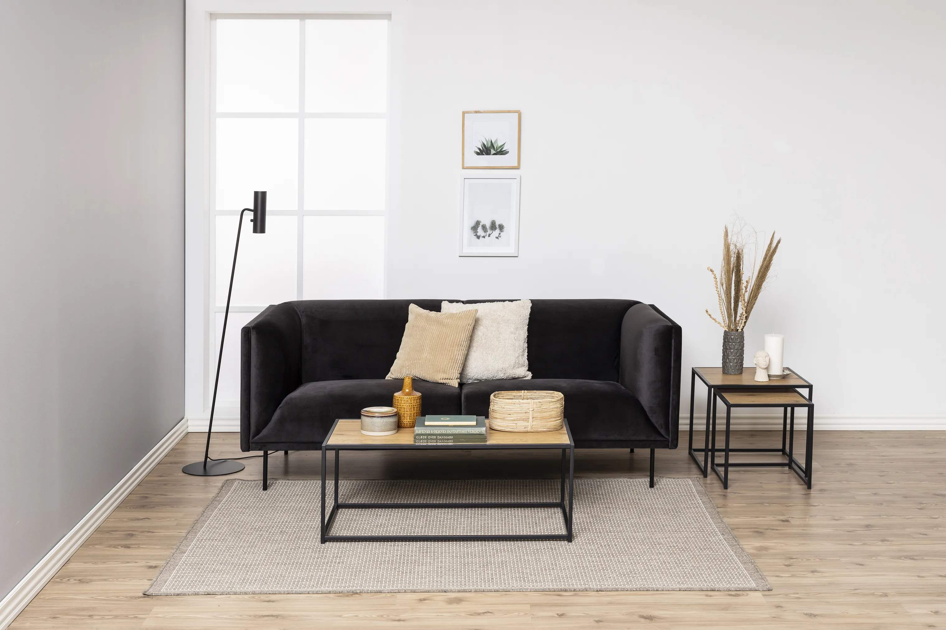 CASA Living Sofaborde Seaford Sofabord i vild eg/mat sort, 2