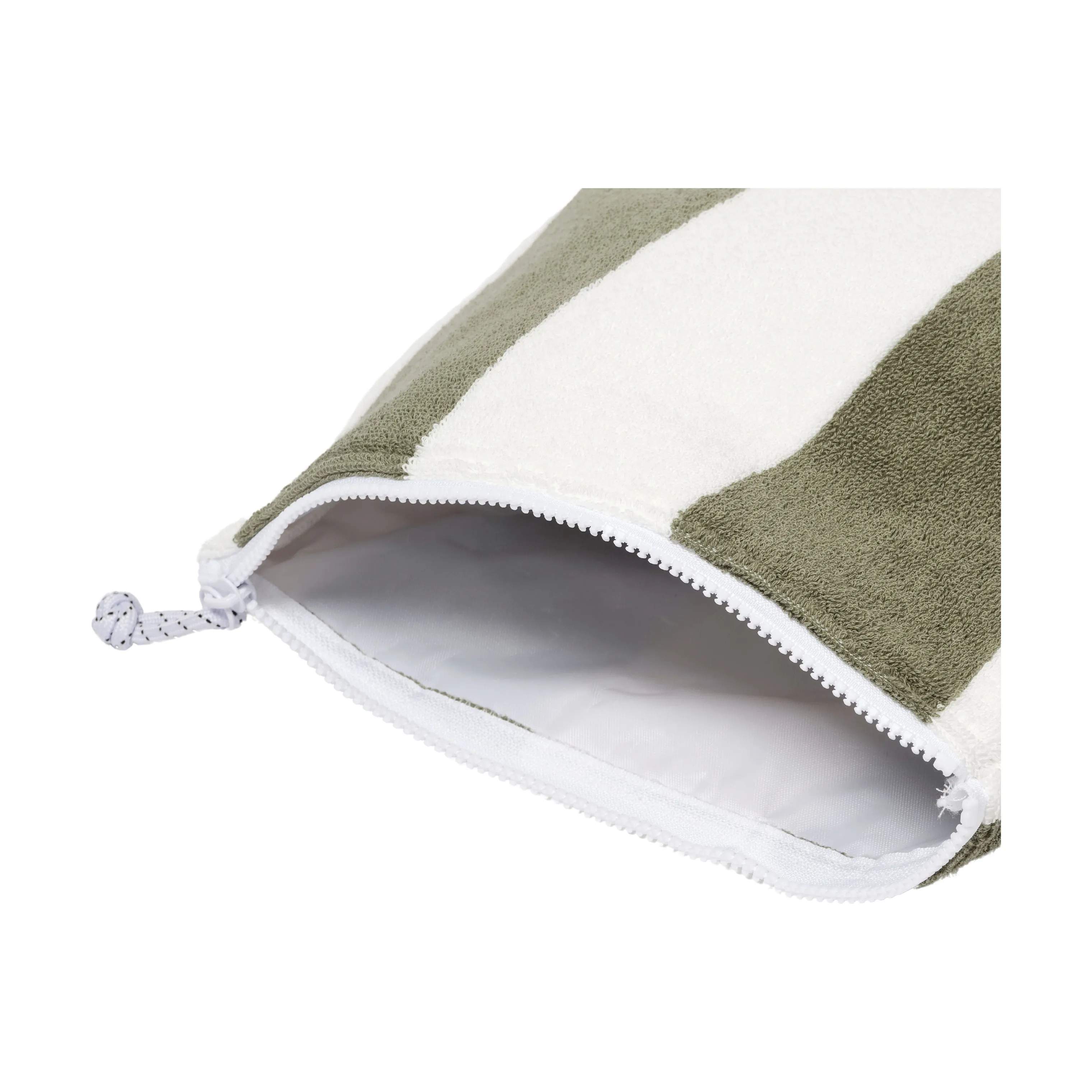 Sunnylife Øvrigt interiør The Vacay Terry Strandpouch i Olive stripe, 4