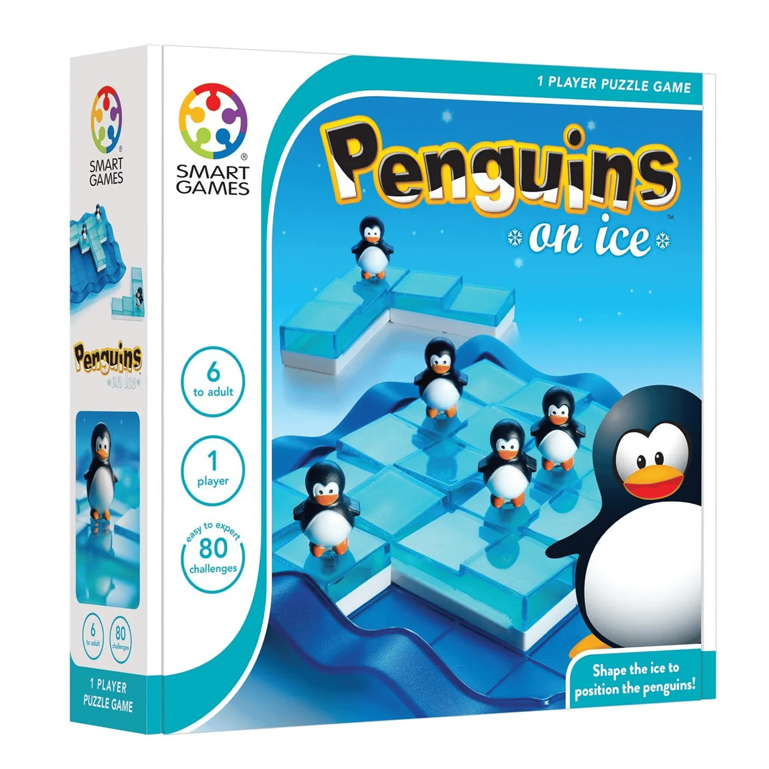 Spilbræt Spil Brætspil - Smartgames Penguins on Ice i Multifarvet, 1