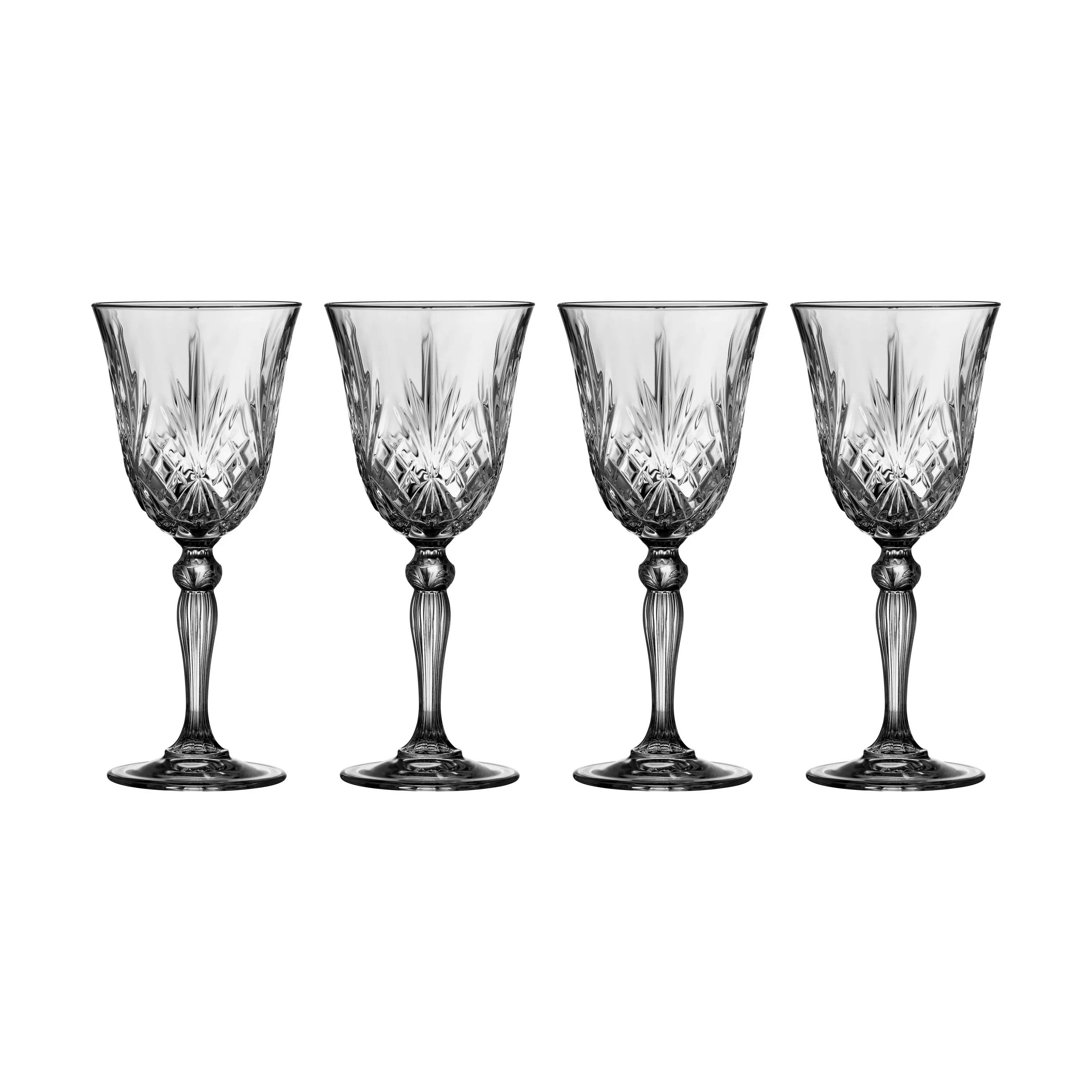 Lyngby Glas Rødvinsglas Melodia Rødvinsglas - 4 stk. i Klar, 27 cl, 3