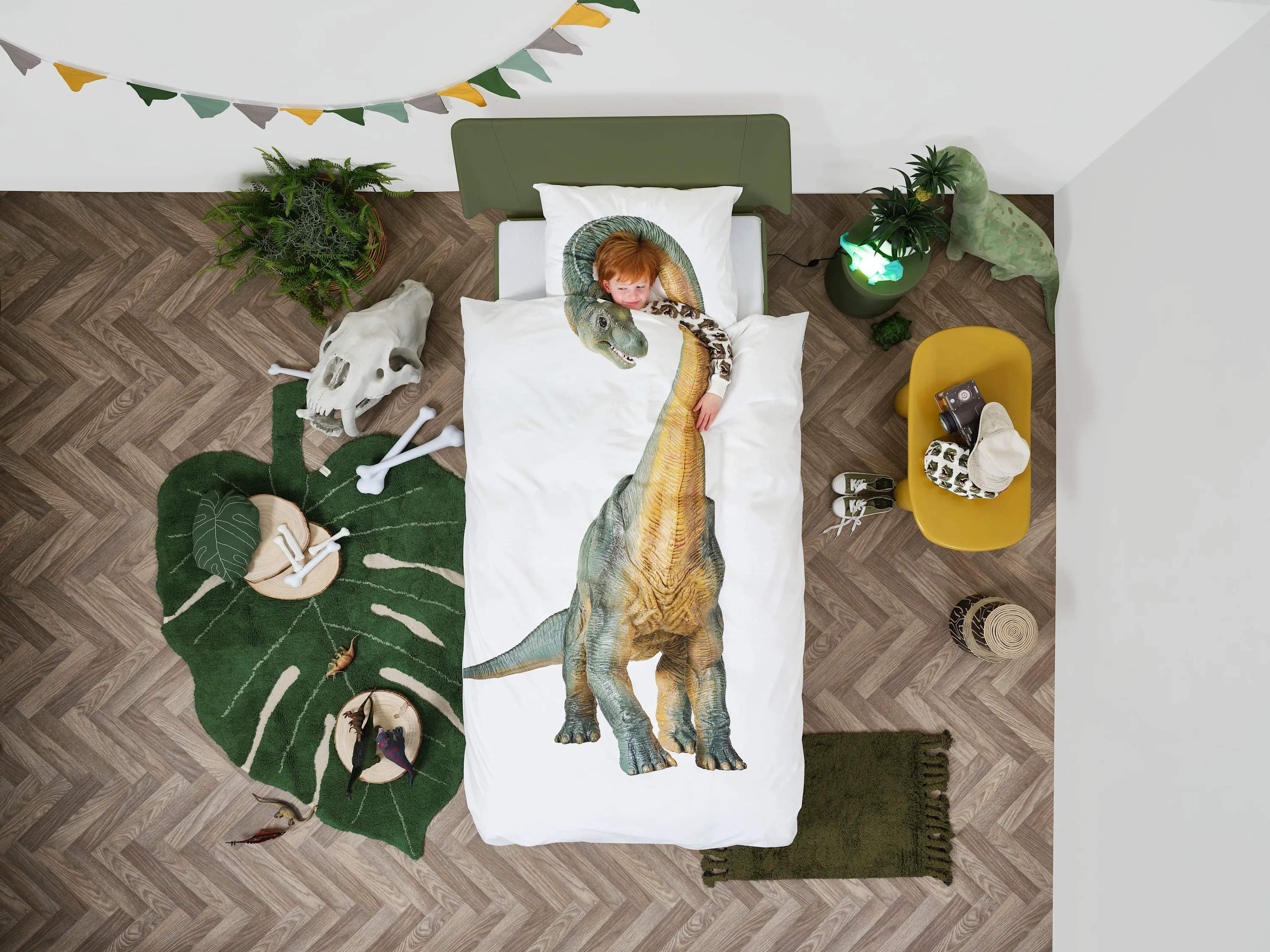 SNURK Sengetøj Sengetøj i Hvid brontosaurus, 3
