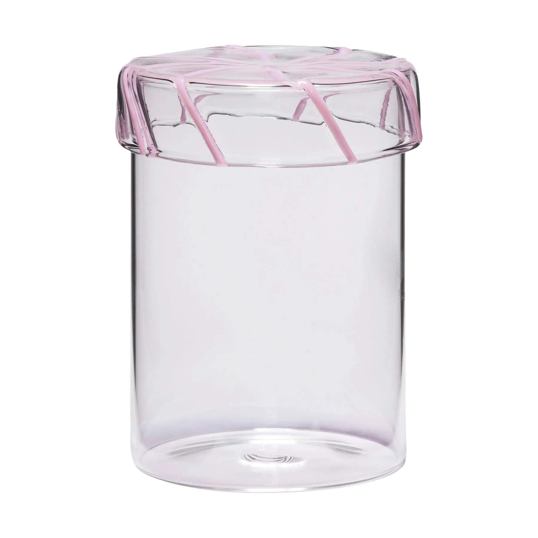Hübsch Opbevaringsglas Heir Opbevaringsglas i Klar/Lyserød, 1
