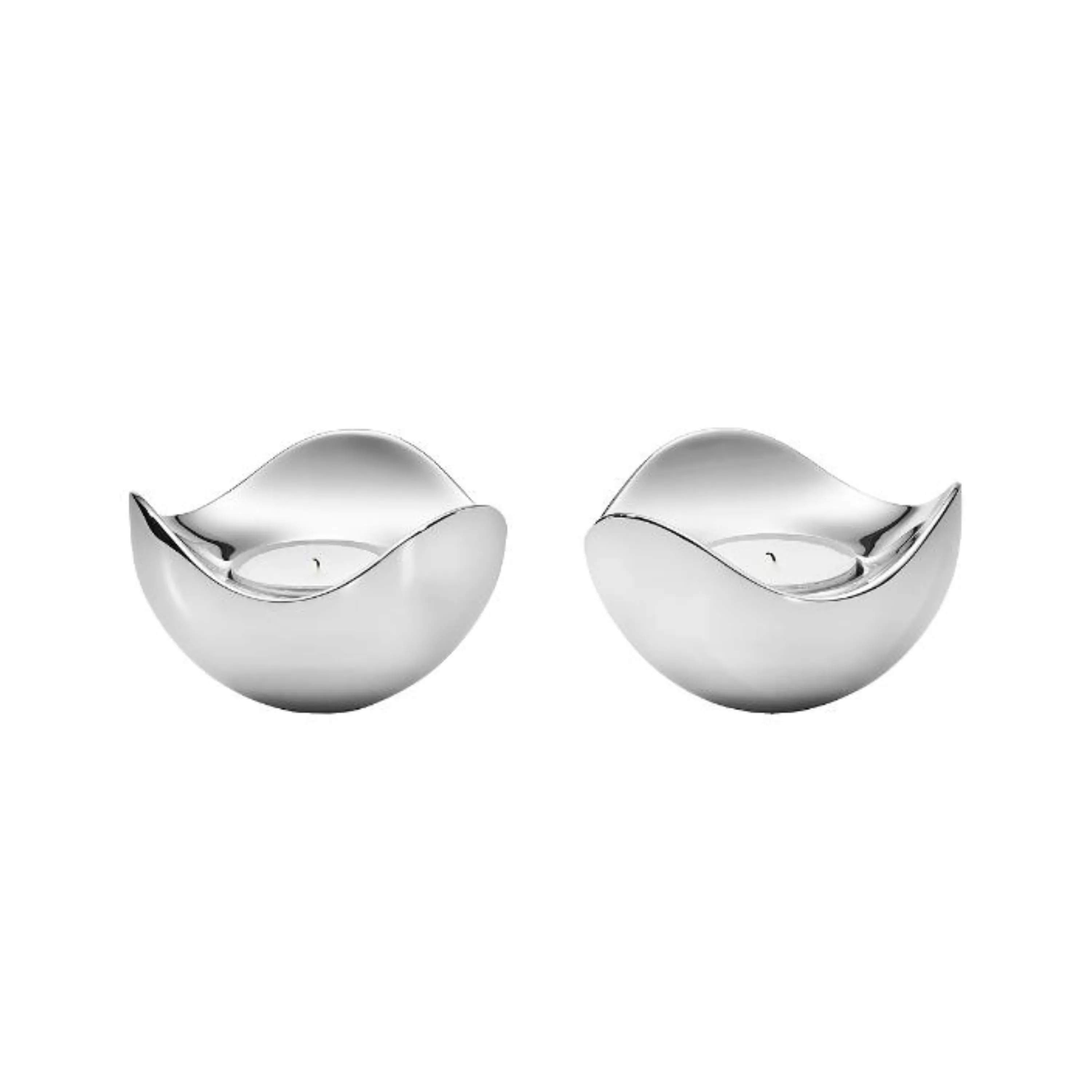 Georg Jensen Fyrfadsstage Bloom Fyrfadsstage - 2 stk. i Stål, 1