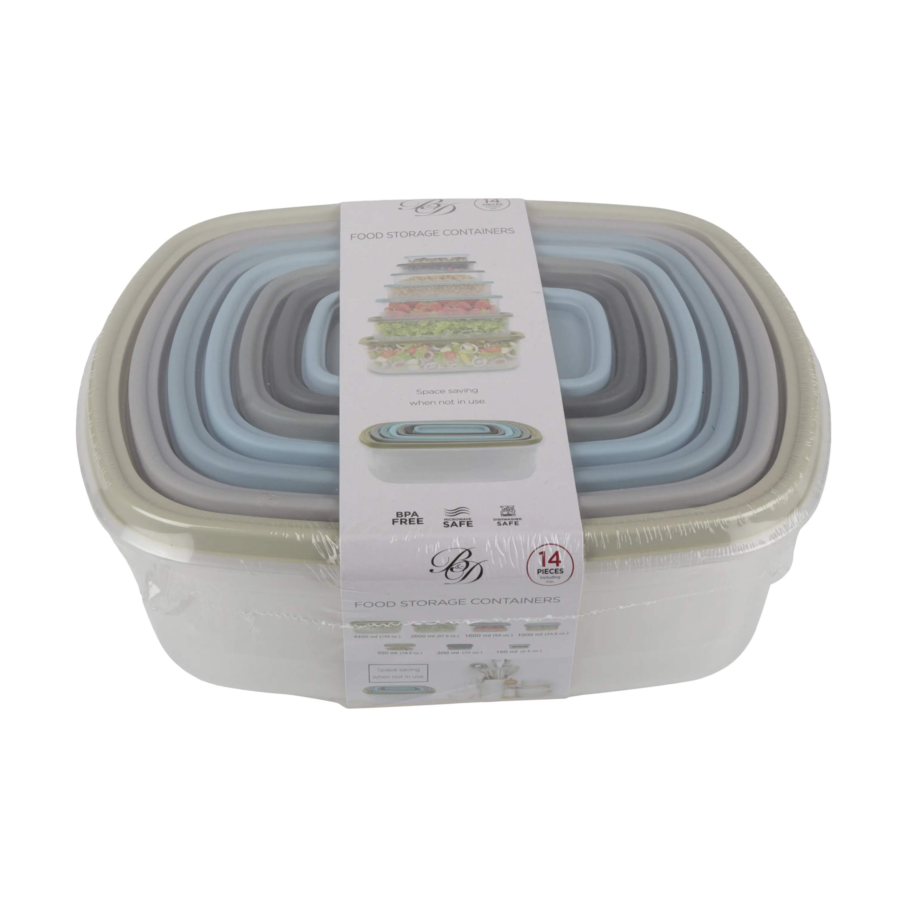 Cook & Baker Opbevaringsbokse Opbevaringsboks - 7 stk. i Multifarvet, 1