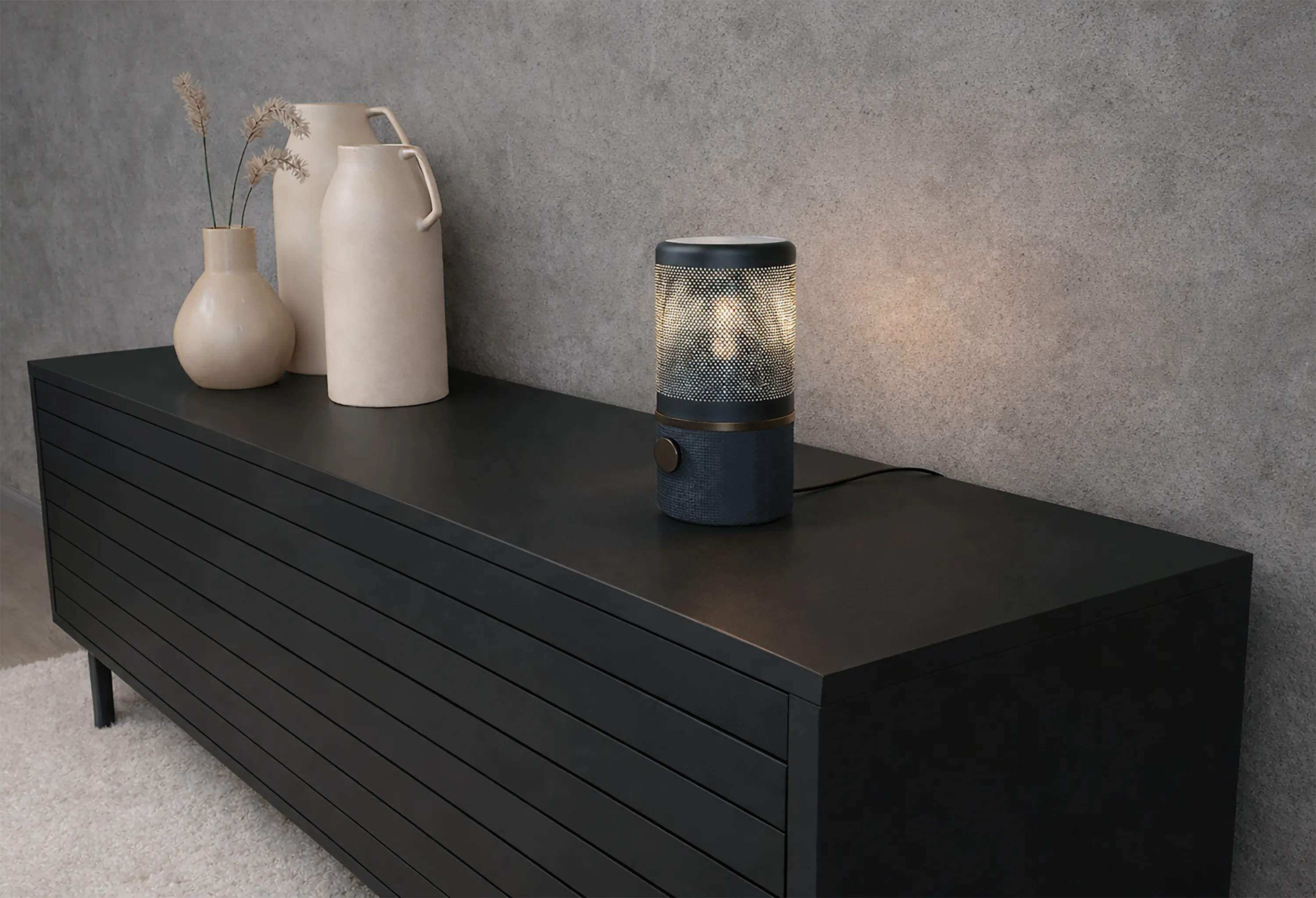 Herstal Bordlamper Jazz Bordlampe i Blå/sort, 2
