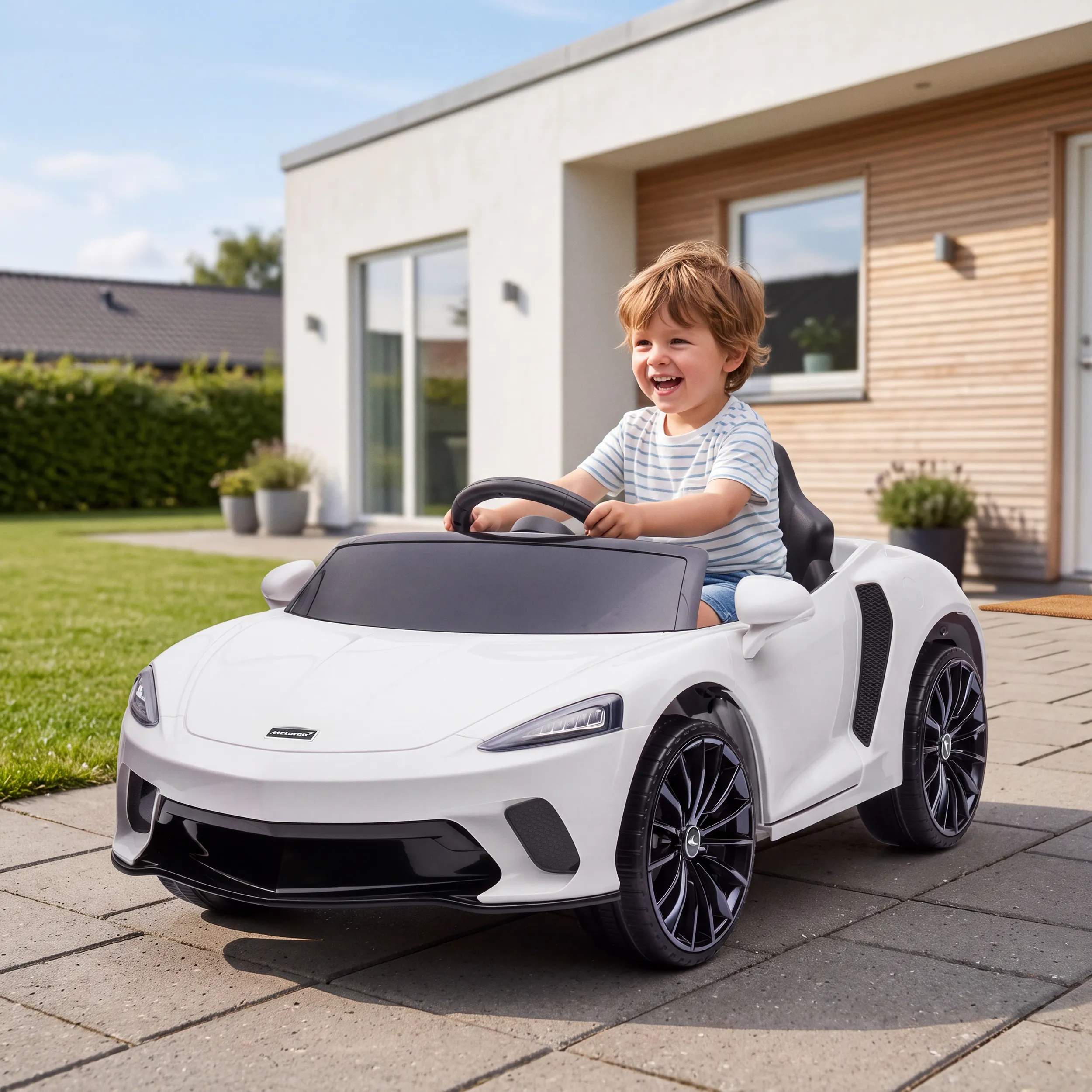 NORDIC PLAY Speed El-biler til børn Elektrisk Bil - McLaren GT i Hvid, 3