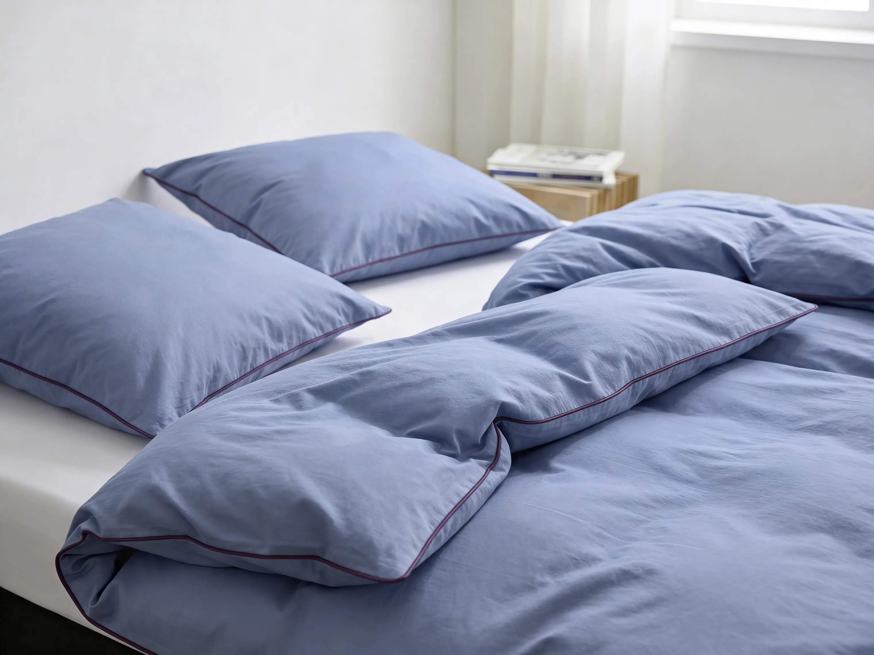 Södahl Sengetøj Edge Sengetøj i Sky blue, B140 x L200 cm, 2