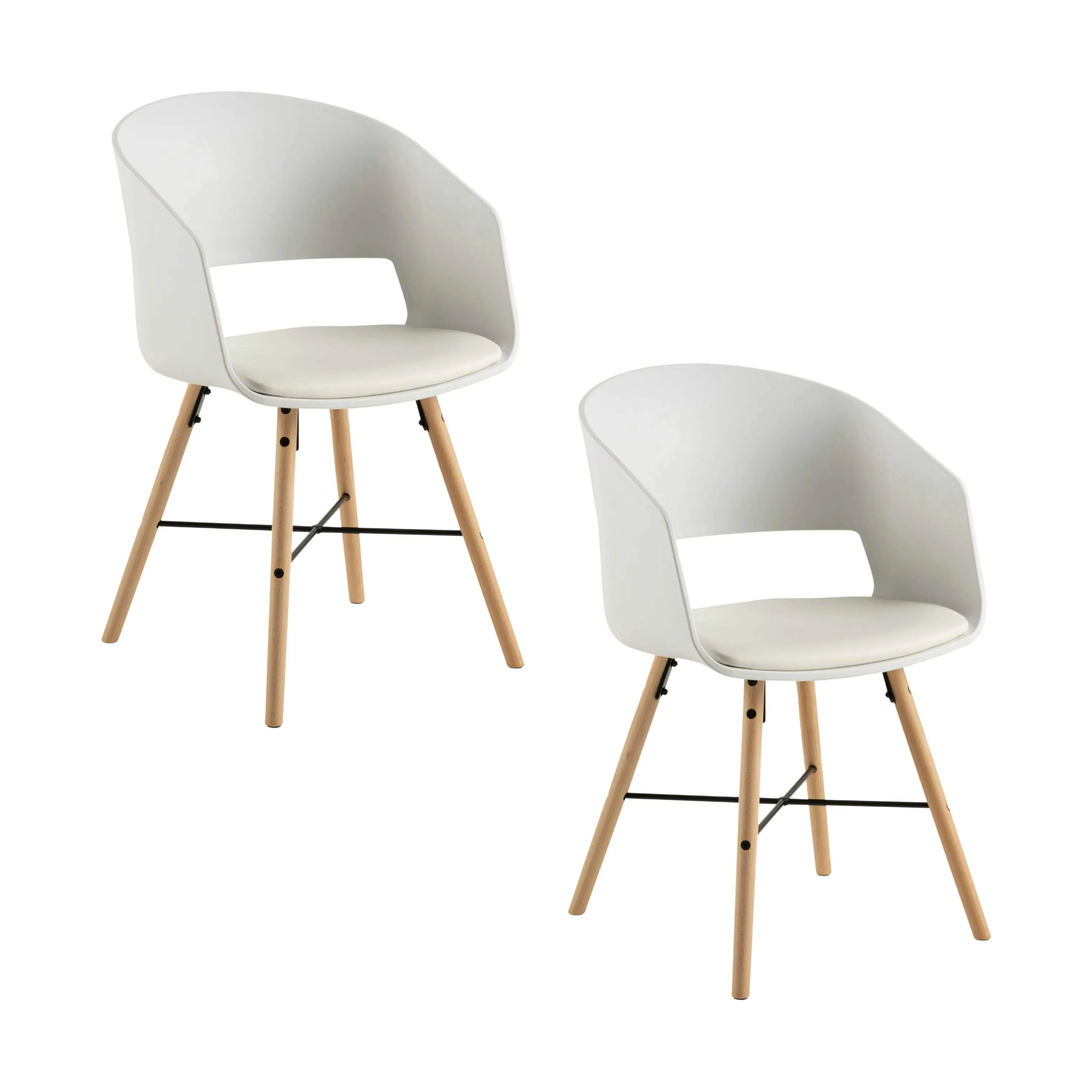 CASA Living Spisebordsstole Luna Spisebordsstol - 2 stk. i hvid, 5