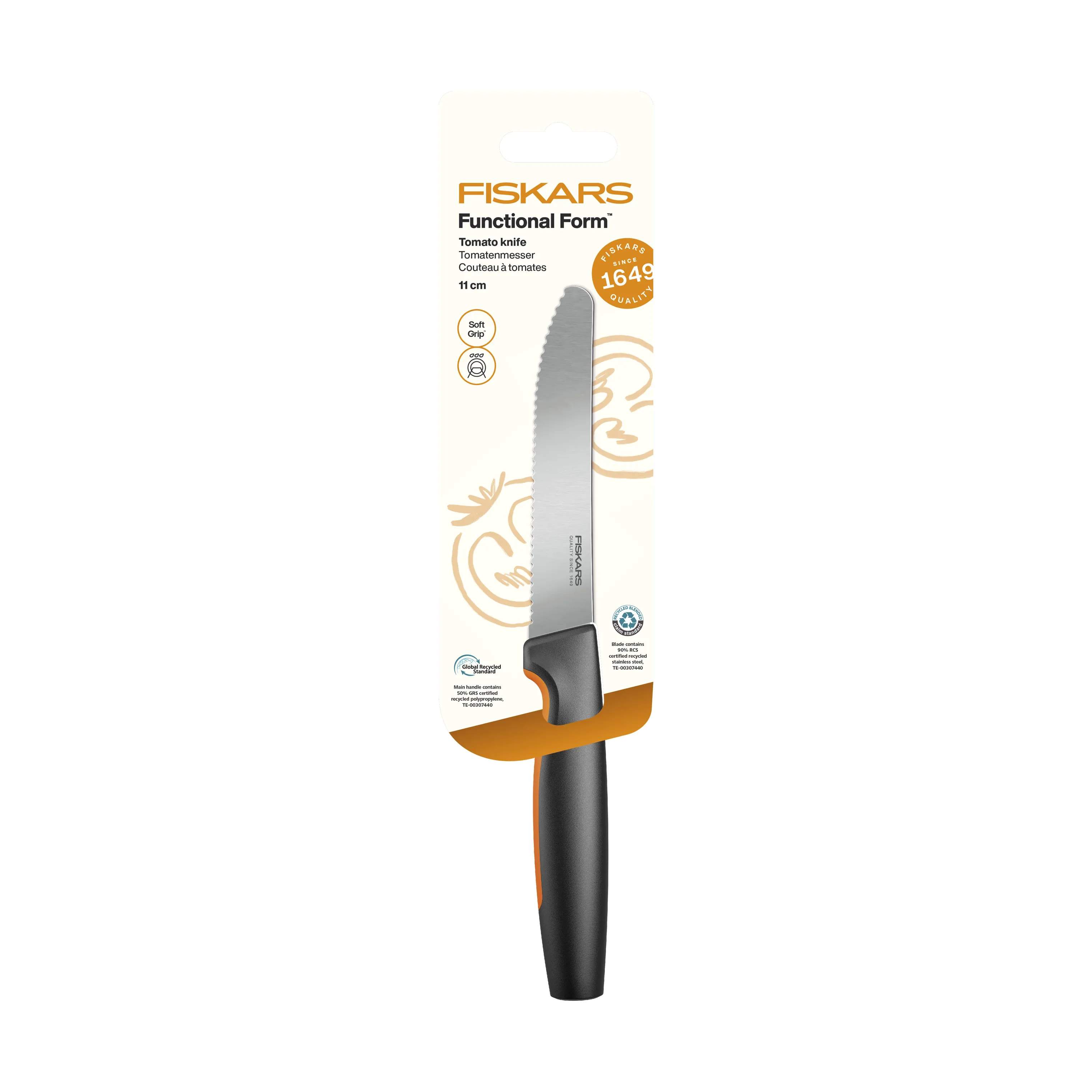 Fiskars Tomatknive Functional Form Tomatkniv i Sort/Orange, 4