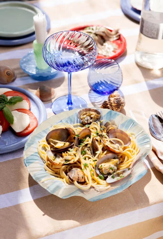 ByOn Frokosttallerkener Armona Tallerken i Lyseblå/hvid, 2