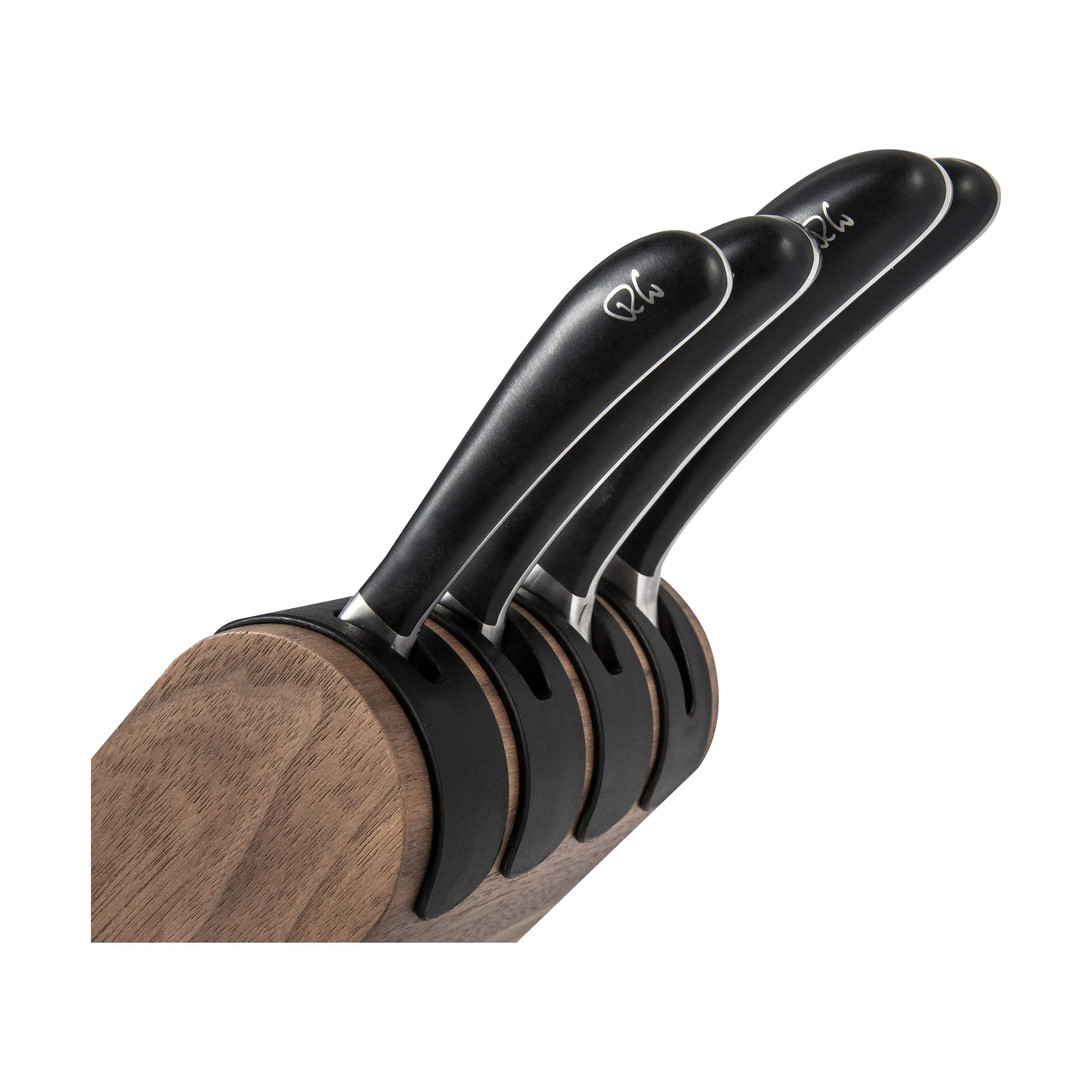 Robert Welch Knivblokke med knive Signature Knivblok - 5 dele i Mørk træ/sort, 4