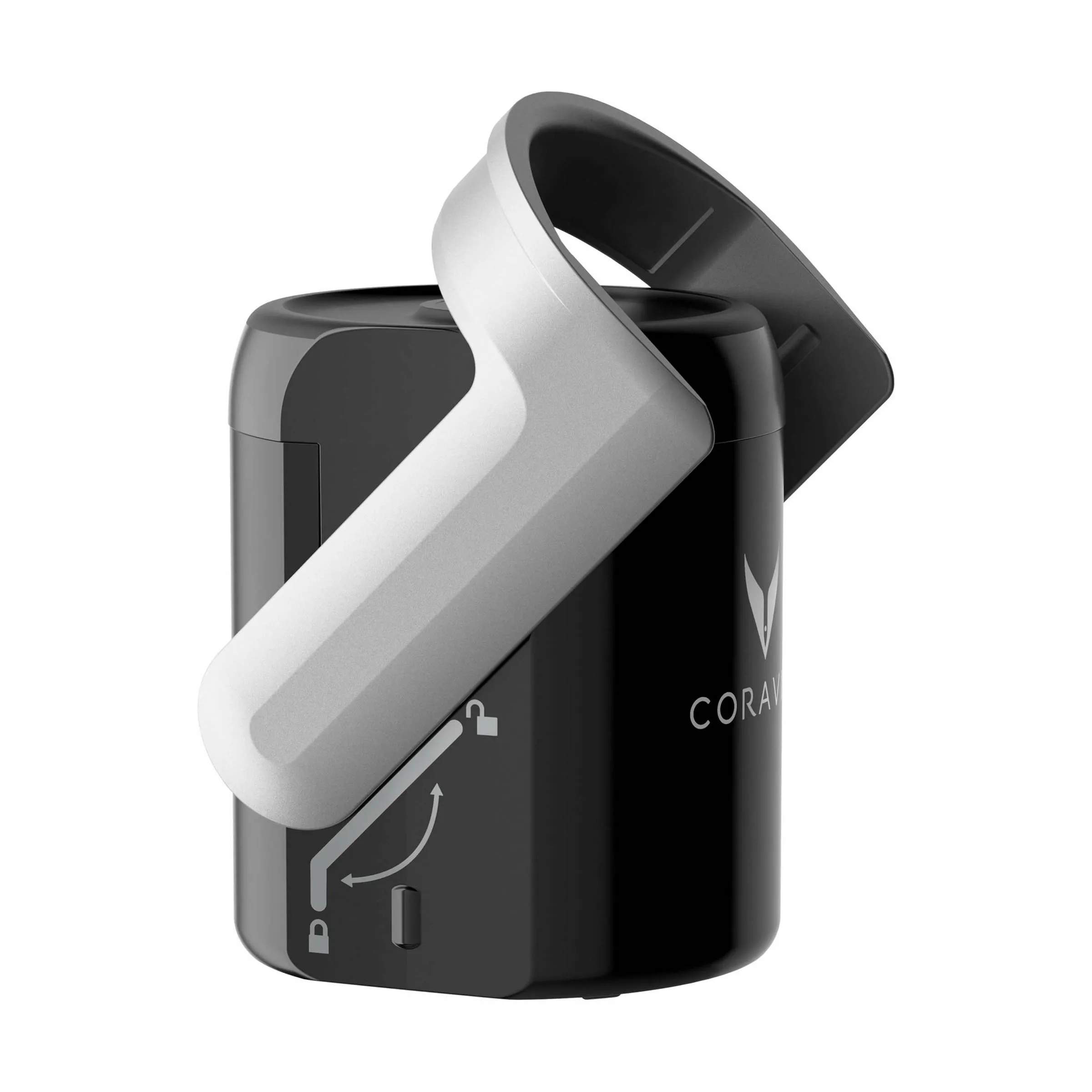 Coravin Vinpropper Sparkling Stopper Prop - 2 stk. i Sølv/sort, 2