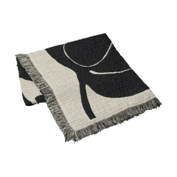 Broste Copenhagen Plaider Herbert Plaid i Black/Off White, 3