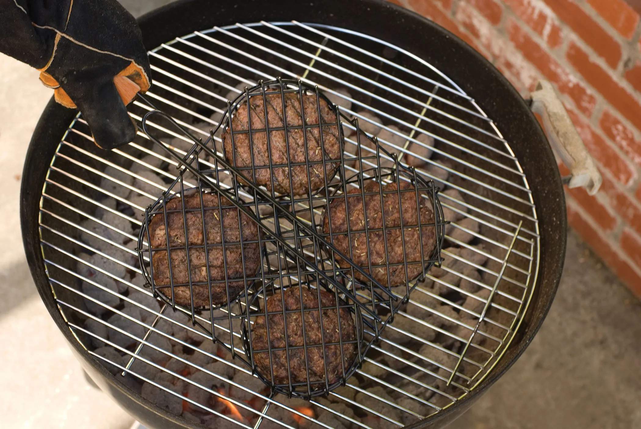 Charcoal companion Grillredskaber Grillrist til Burgerbøffer i sort, 2