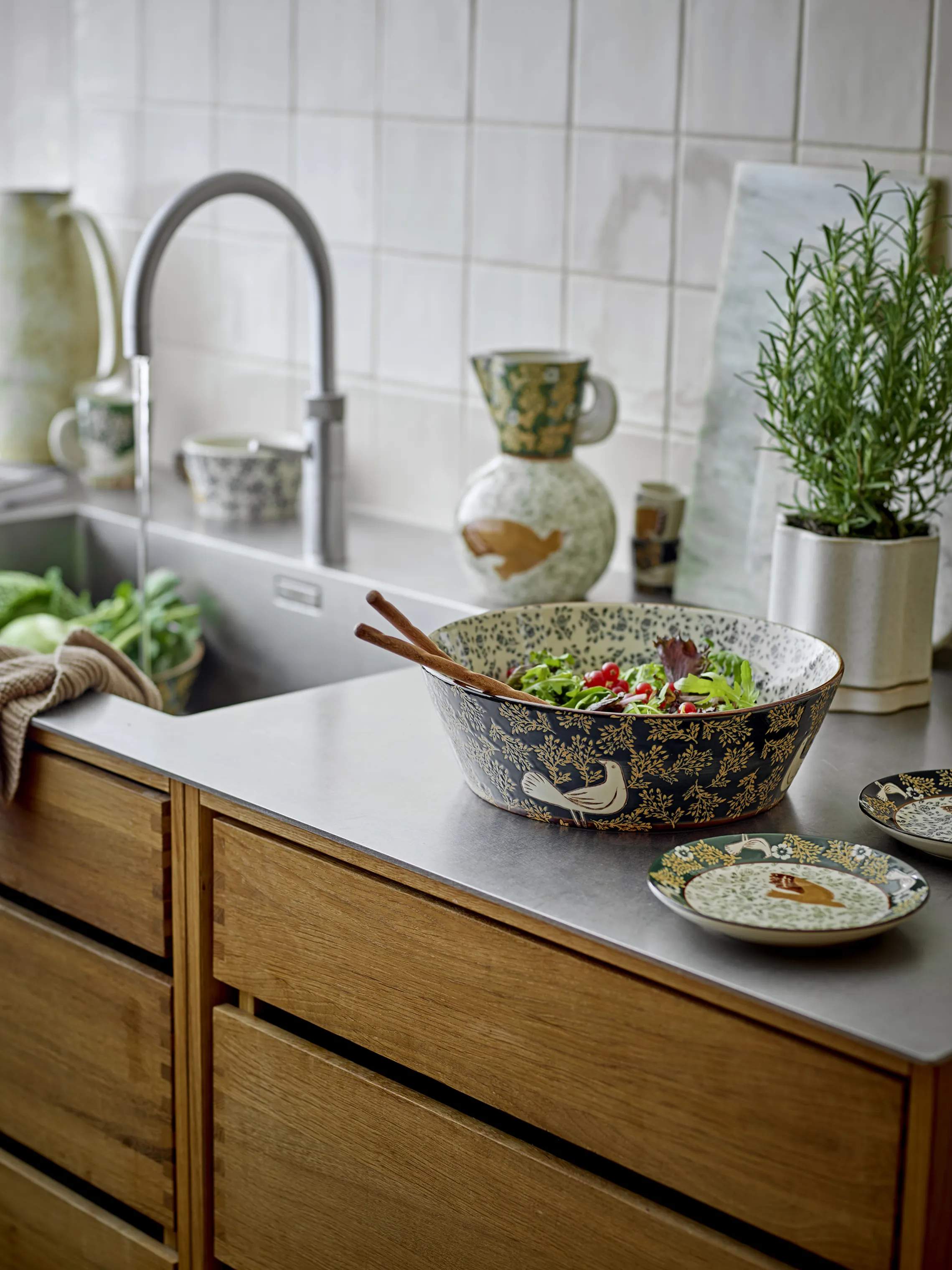 Bloomingville Serveringsskåle Hezha Skål i Blå, 2