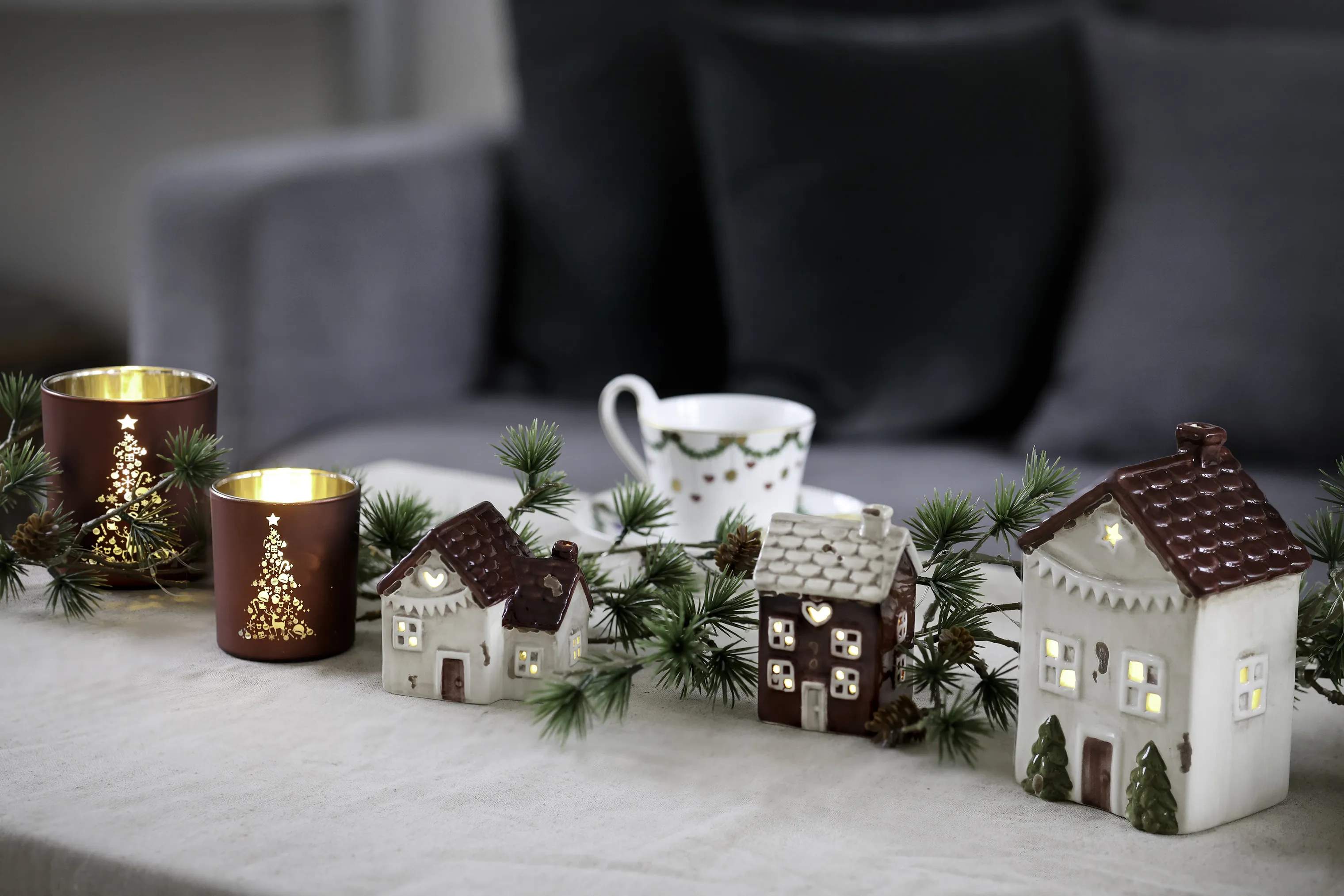 Casa Christmas Jule- og adventsstager Fyrfadsstage i 12,5 cm, 2