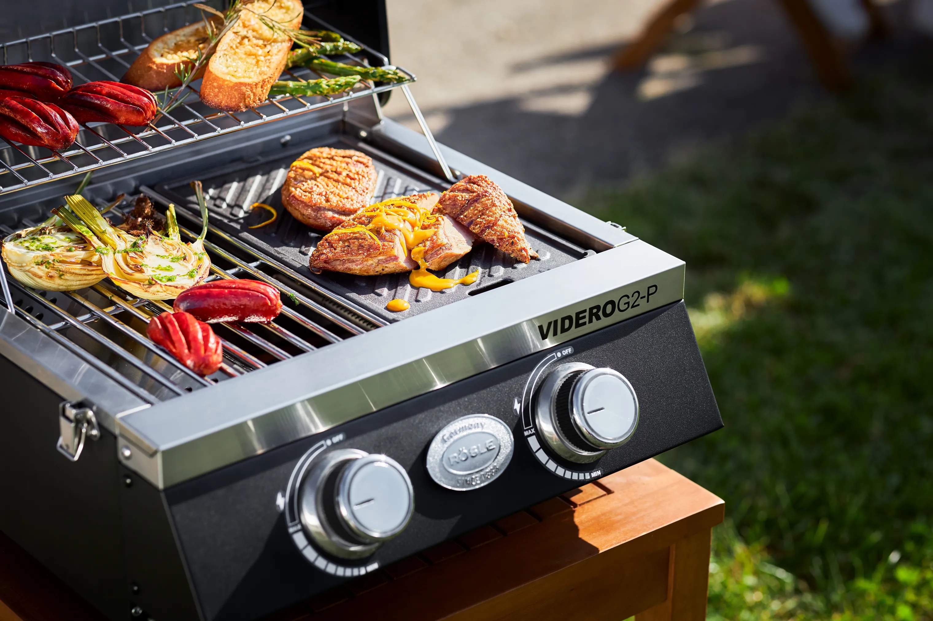 RÖSLE Gasgrill Videro Gasgrill G2-P i Sort, 2