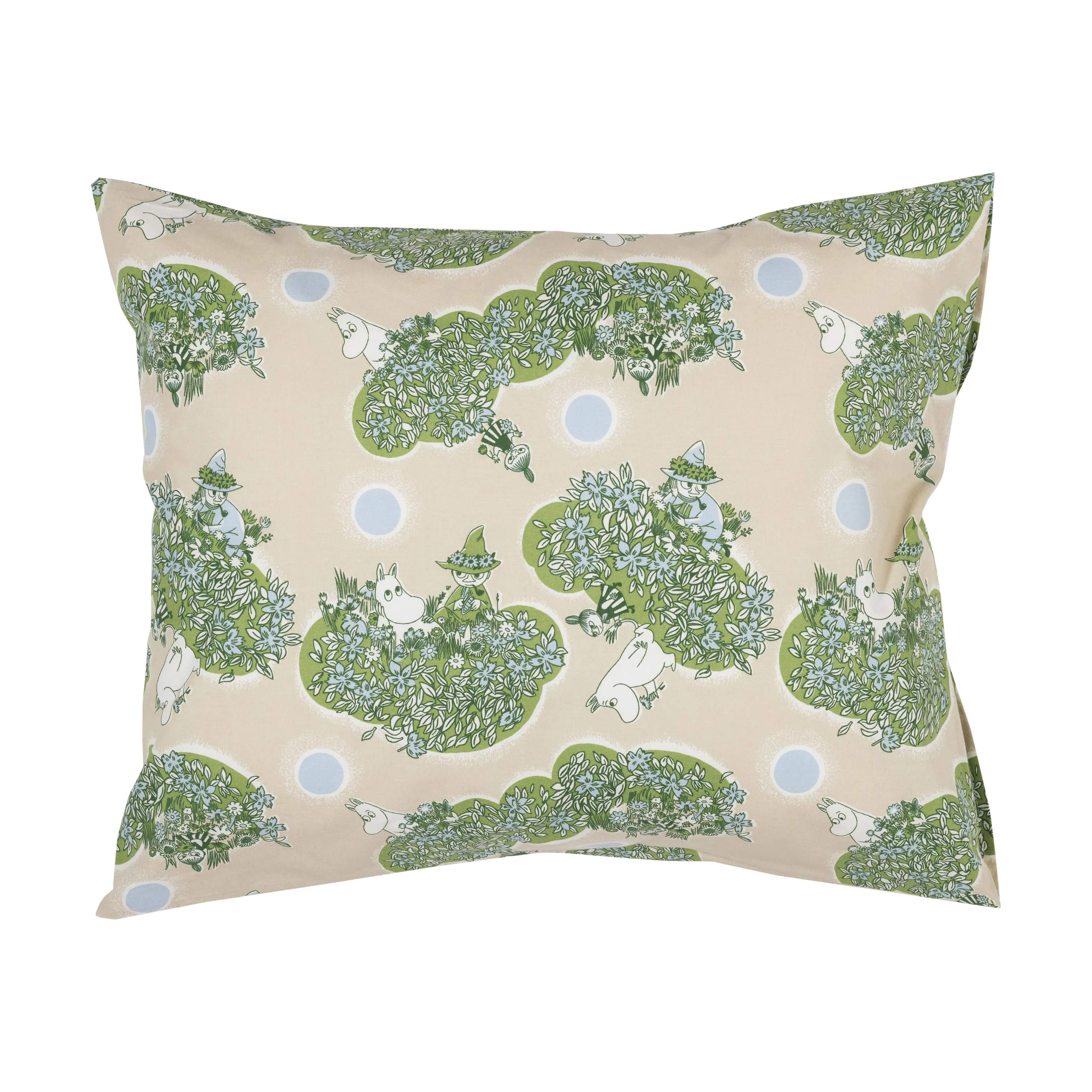 Moomin Arabia Hovedpudebetræk Kærester Pudebetræk - Mumitrolden, Lille My og Mumrikken i Mumitrolden, Lille My og Mumrikken, B60 x L63 cm, 1