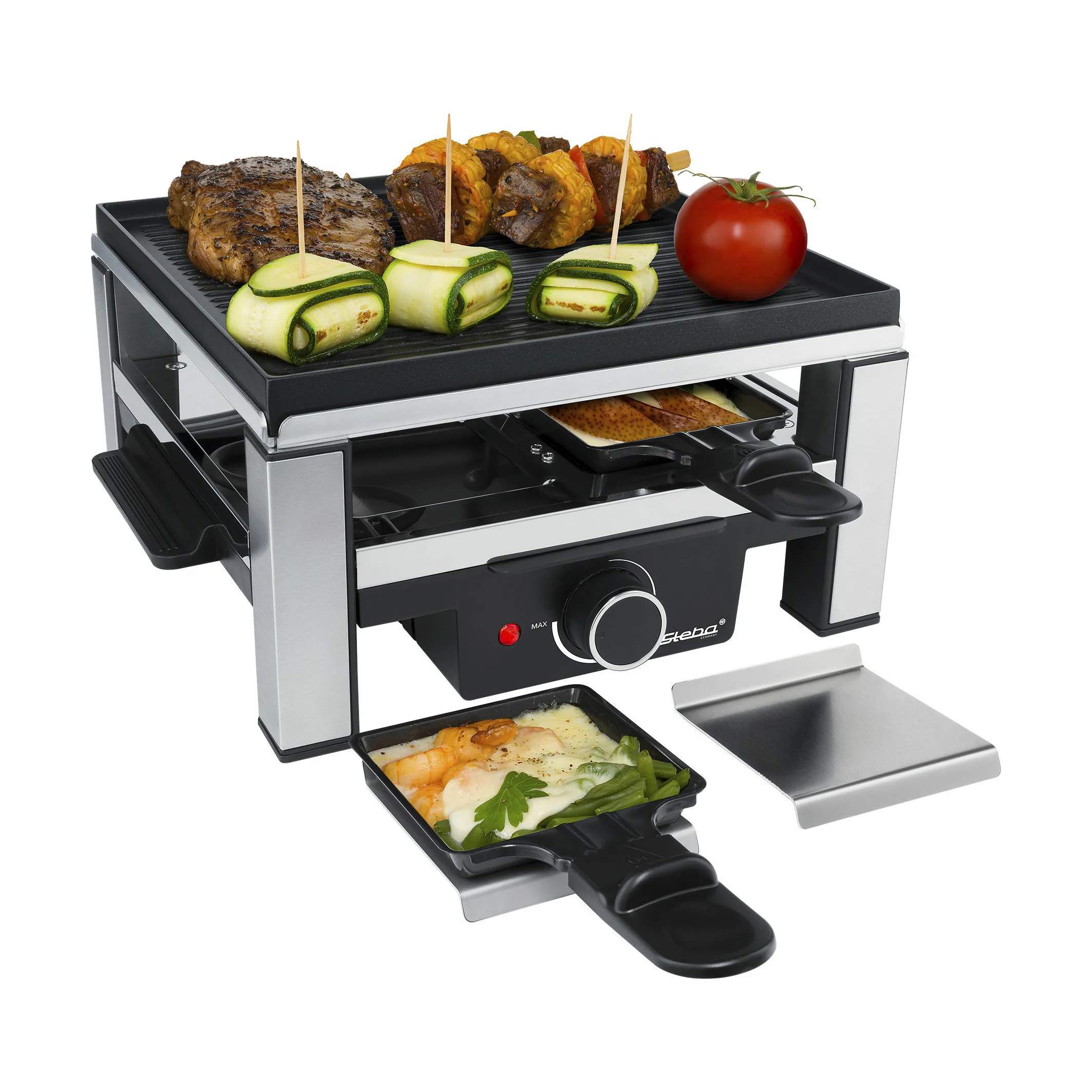 Steba Racletter Raclette m/cast i Sort/staal, 2