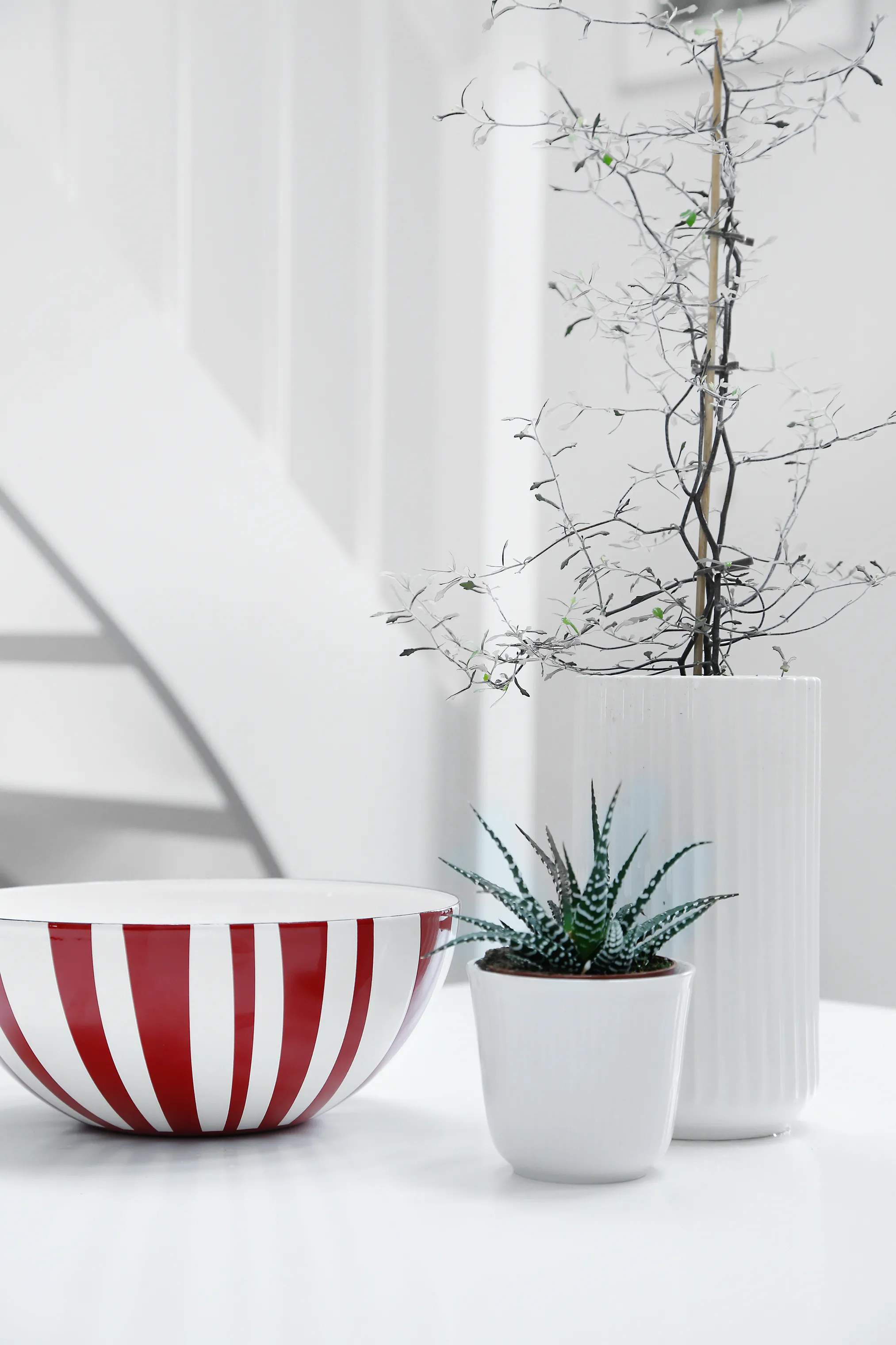 Cathrineholm Serveringsskåle Stripes Skål i Rød, 20 cm, 2