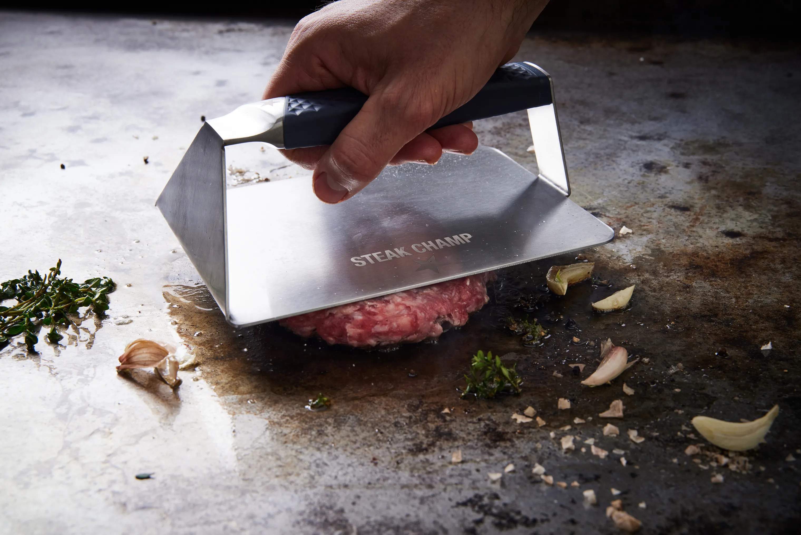 Steak Champ Øvrigt grilltilbehør Bøfpresser i Rustfrit stål, 3