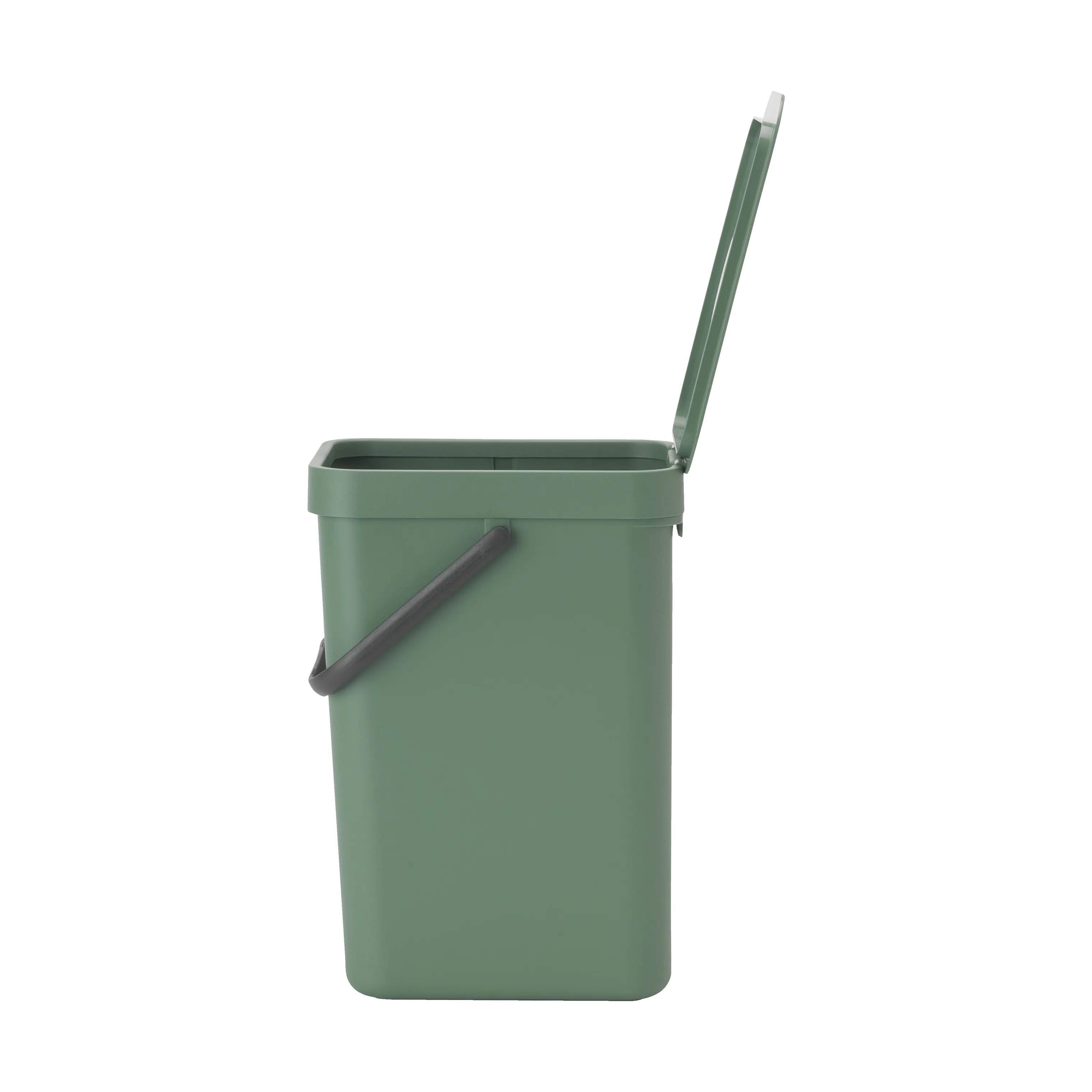 Brabantia Spande uden pedal Sort & Go Affaldsspand i Grøn, 12 L, 4