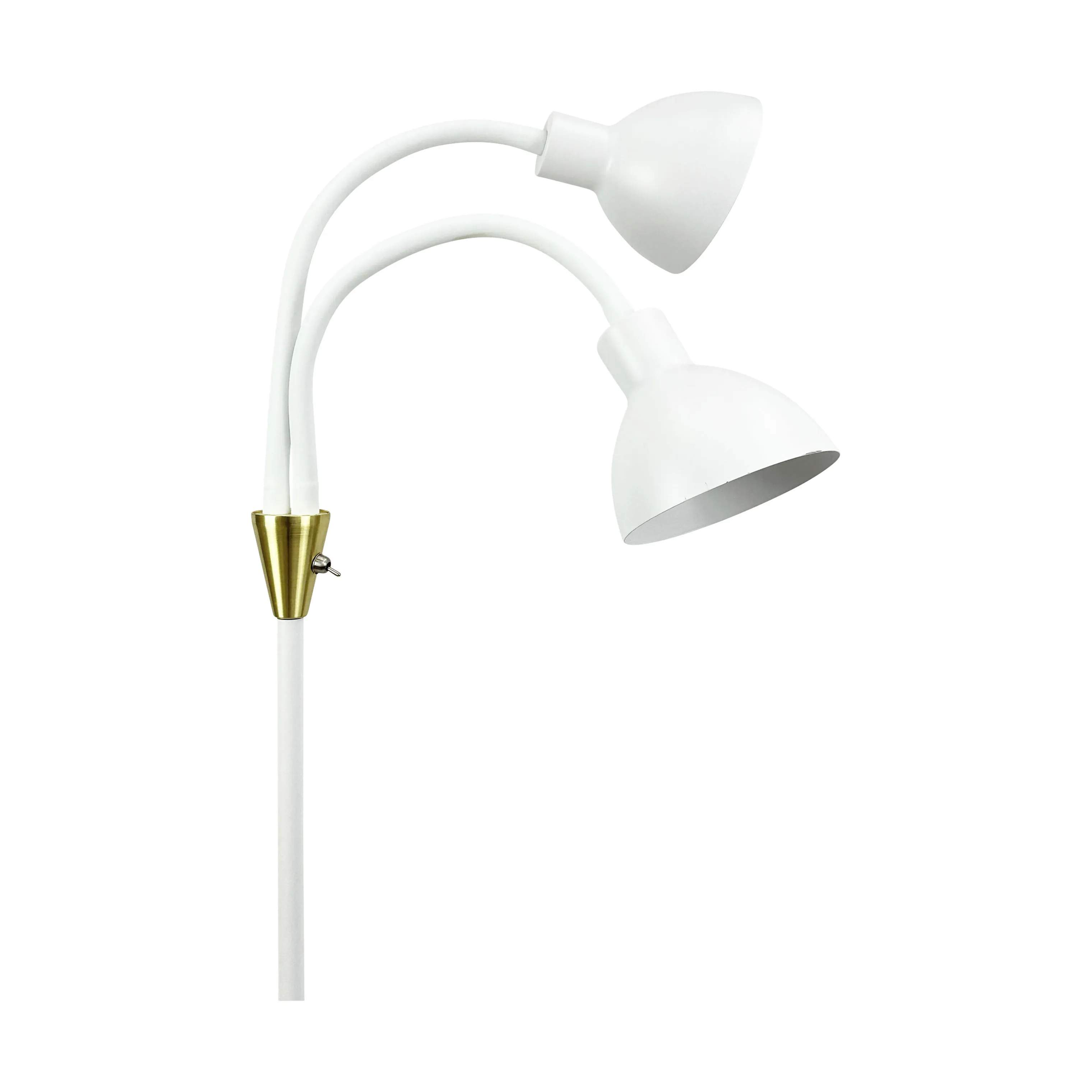 Dyberg Larsen Gulvlamper Lilje Gulvlampe i Hvid/Messing, 3