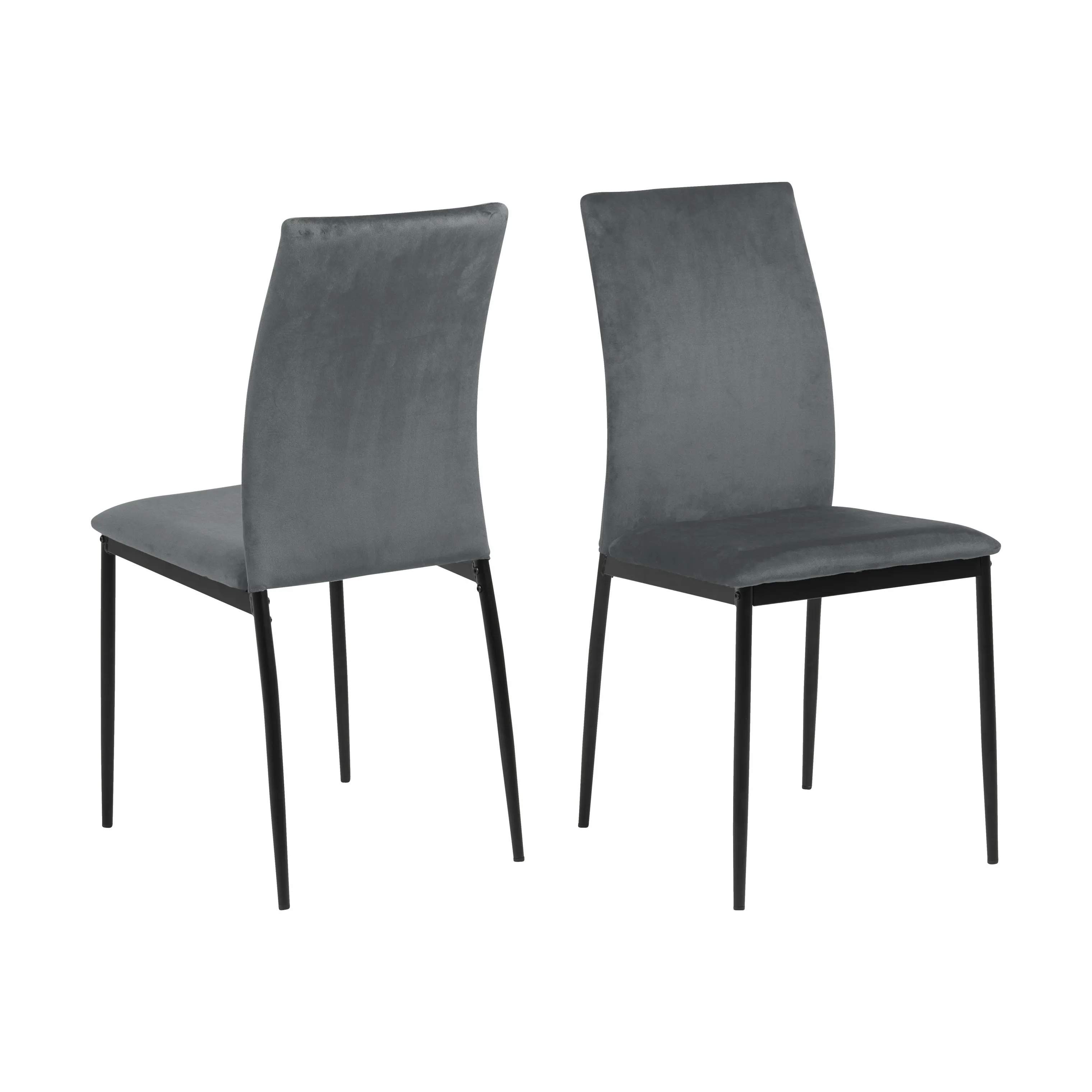 CASA Living Spisebordsstole Demina Spisebordsstol - 4 stk. i Mørkegrå, 4