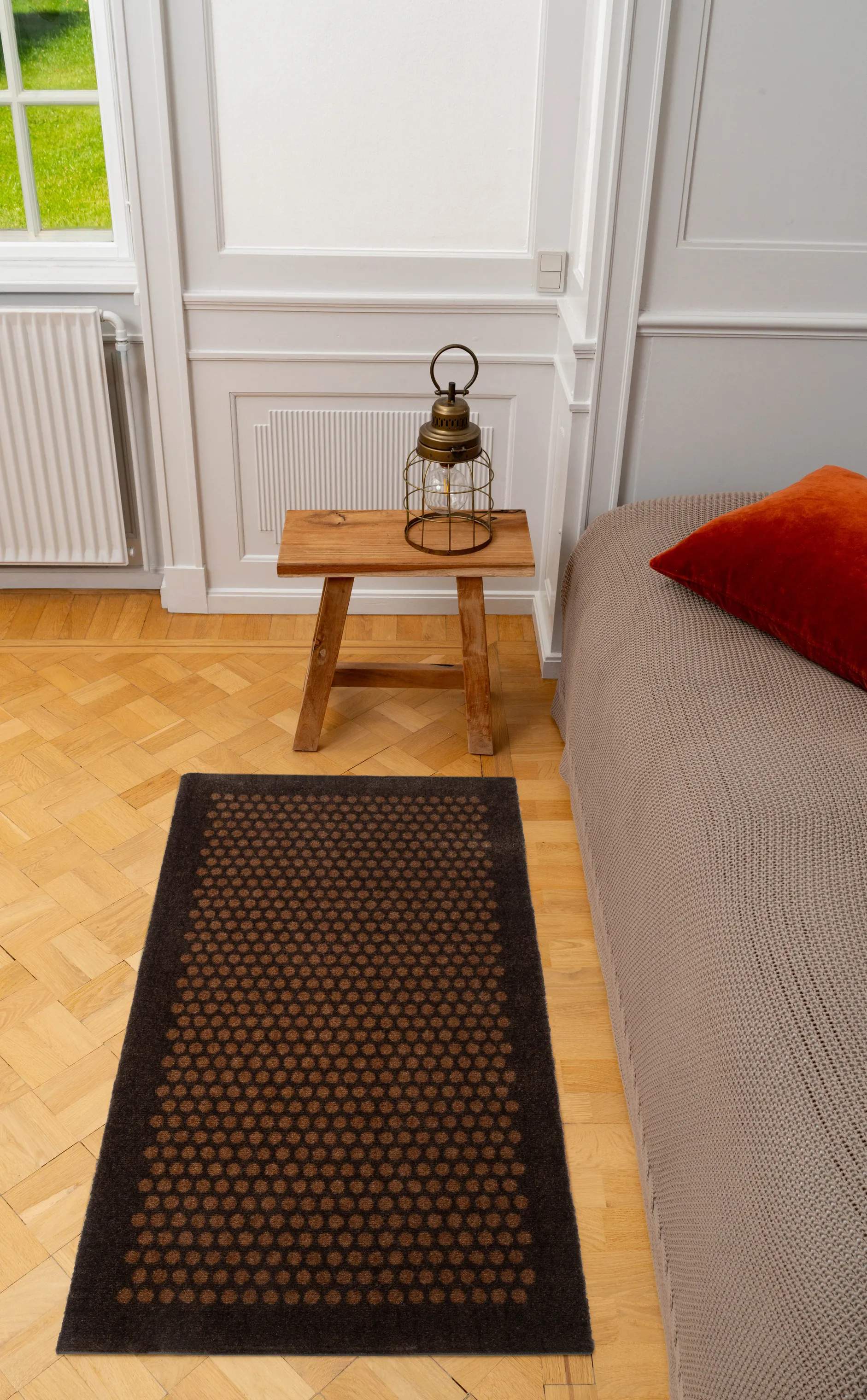 Tica Copenhagen Gulvtæpper Dot Gulvtæppe i brun/cognac, B67 x L120 cm, 5