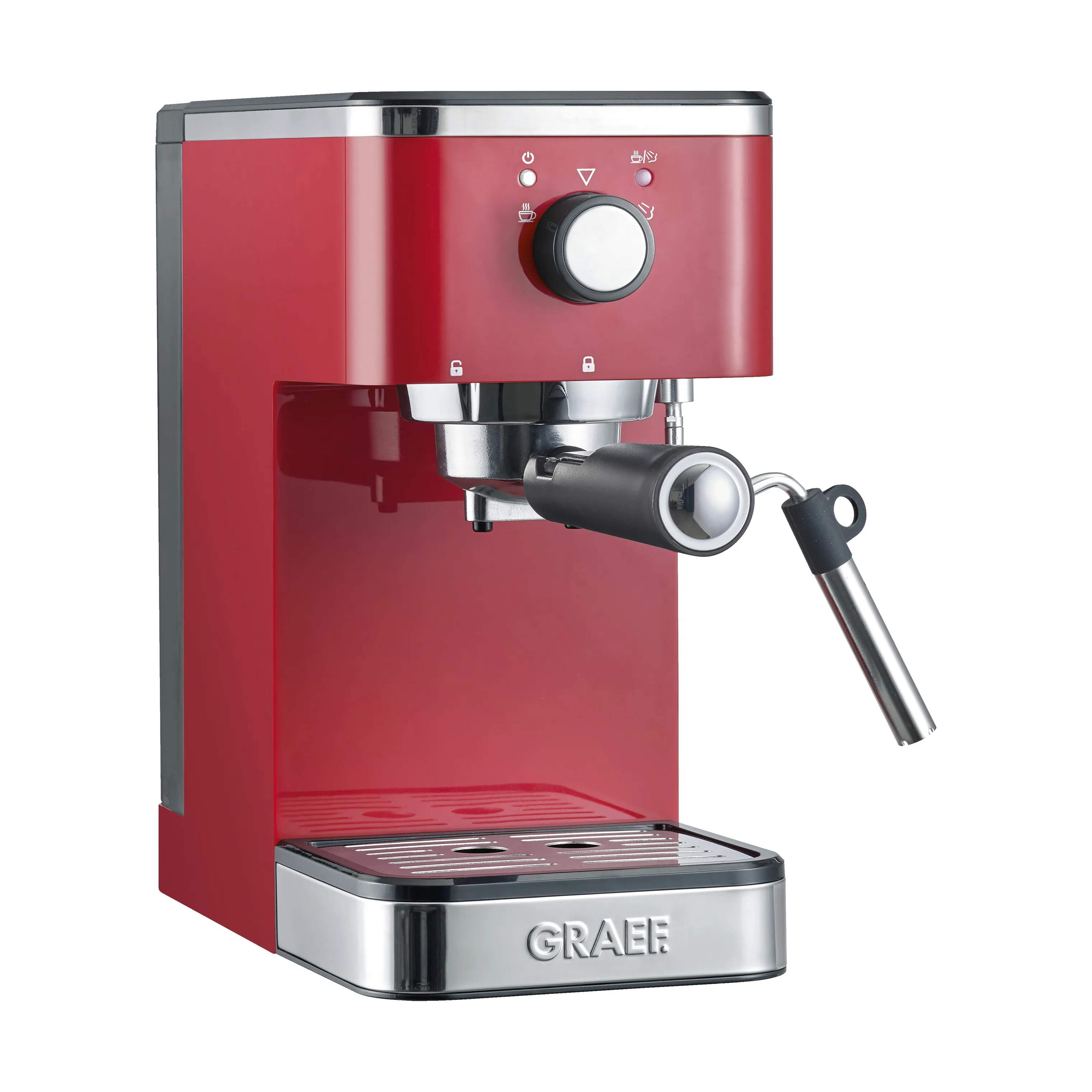 Salita Espressomaskine og kaffekværn, rød, large