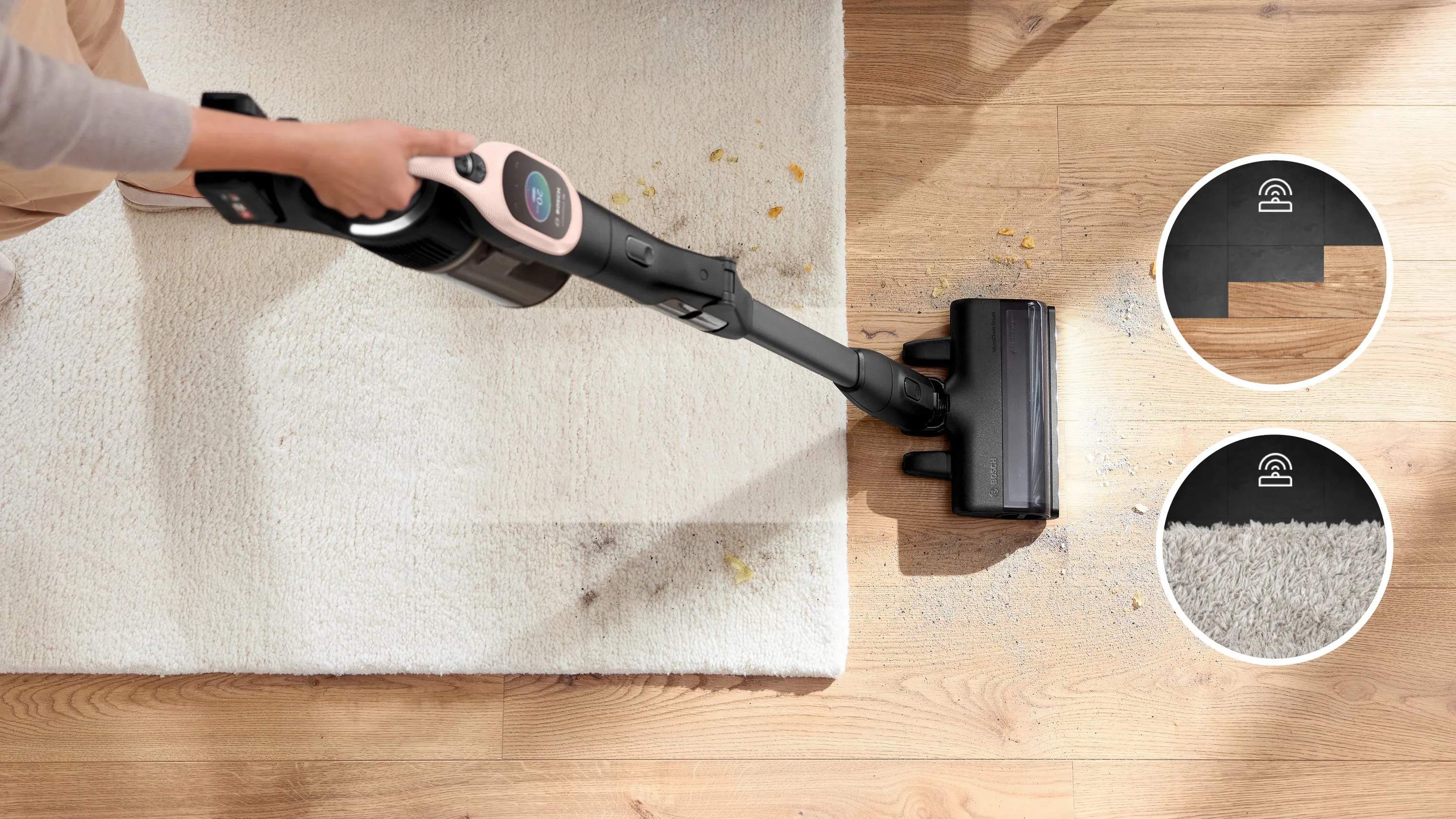 Bosch Støvsugere 2-i-1 Støvsuger Unlimited R10 Stick i Rose, 3