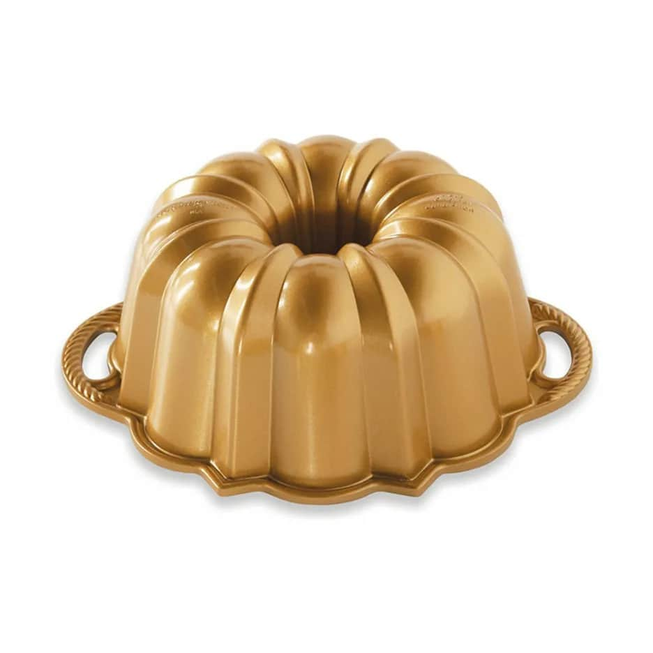 6 Cup Anniversary Bundt Kageform, guldfarvet, large