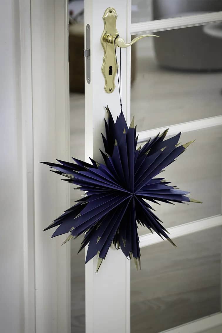 Casa Christmas Øvrigt julepynt Stjerne i Mørkeblå/guld, 40 cm, 2