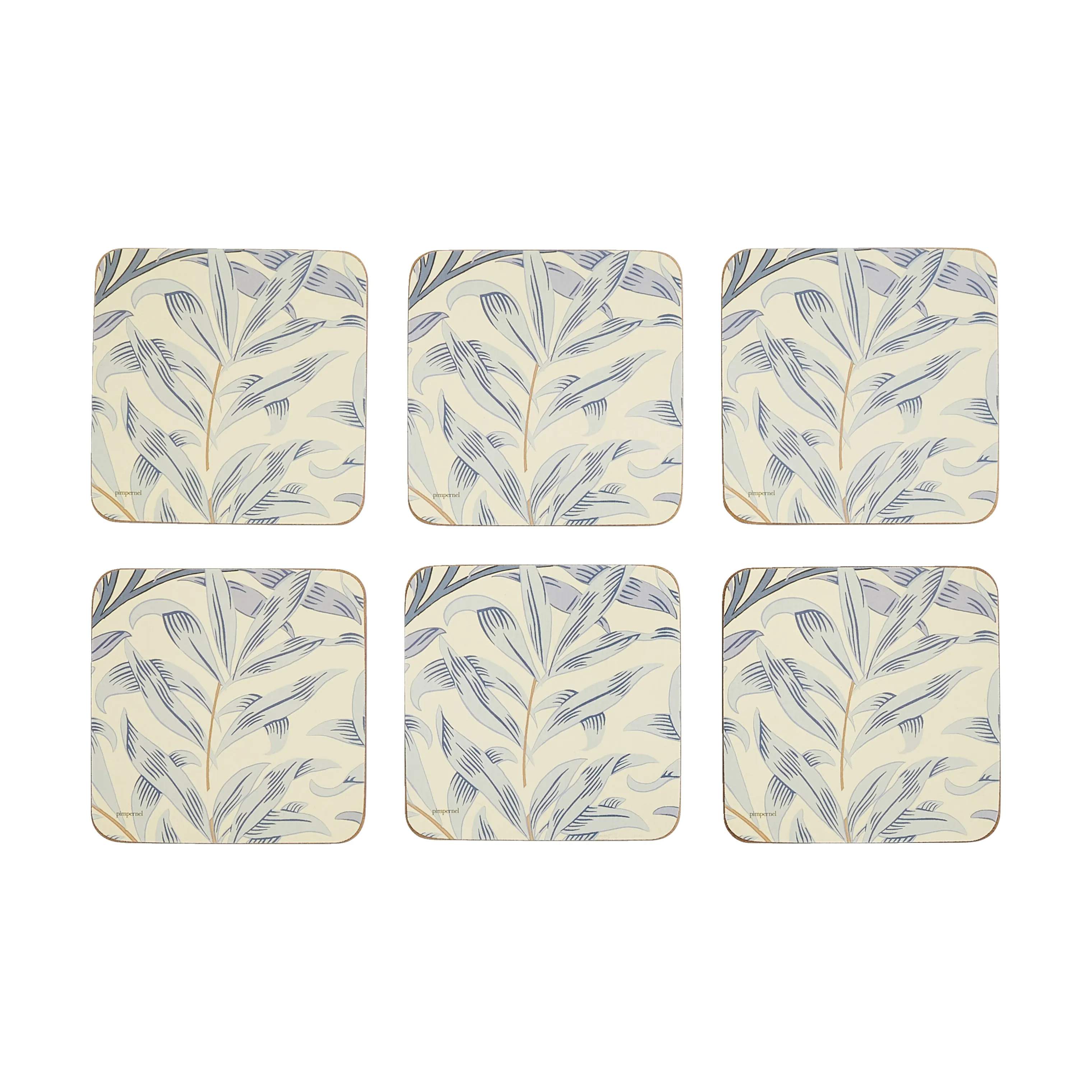 Pimpernel Glasbrikker og coasters Morris & Co Glasbrikker - 6 stk. i Lyseblå, 3