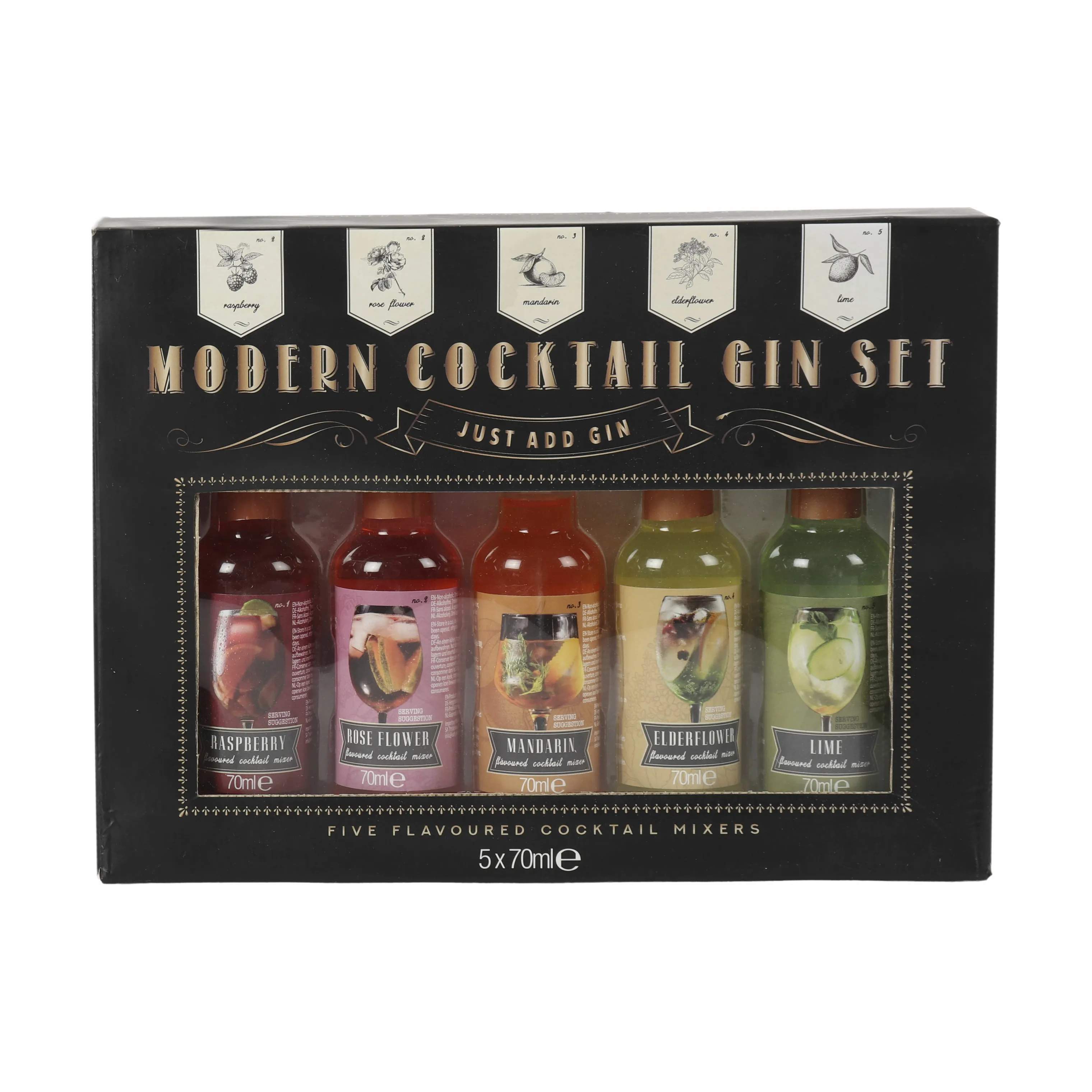 Modern Cocktail Gin-sæt - 5 dele krydderier