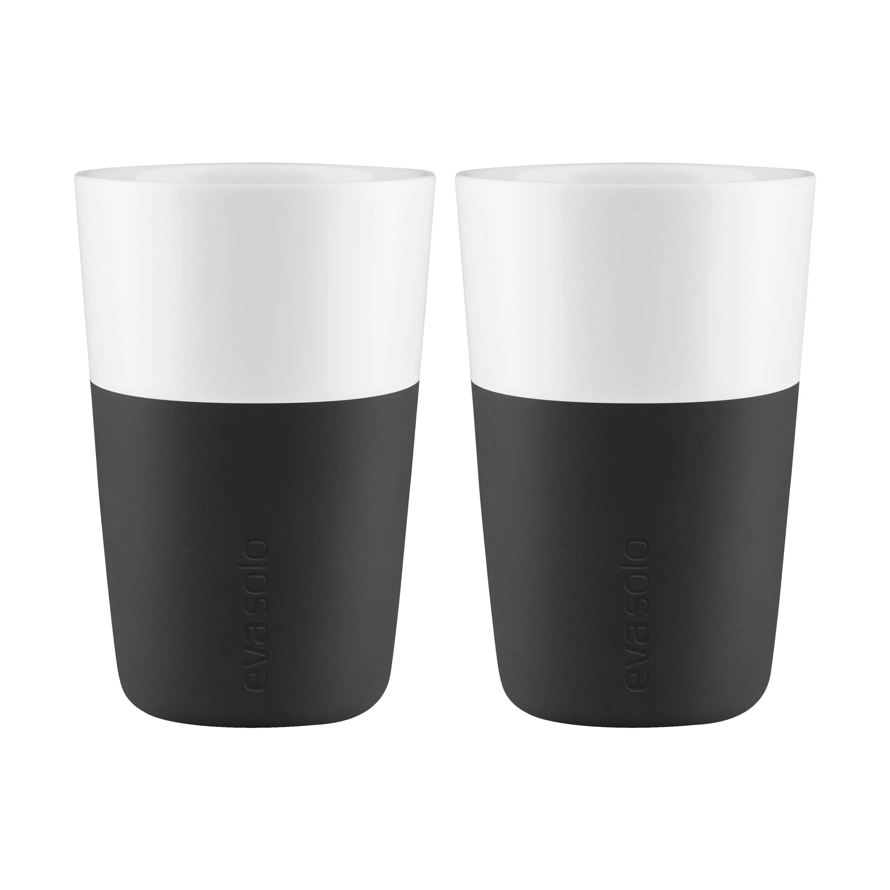 Cafe Latte Krus - 2 stk., black, large