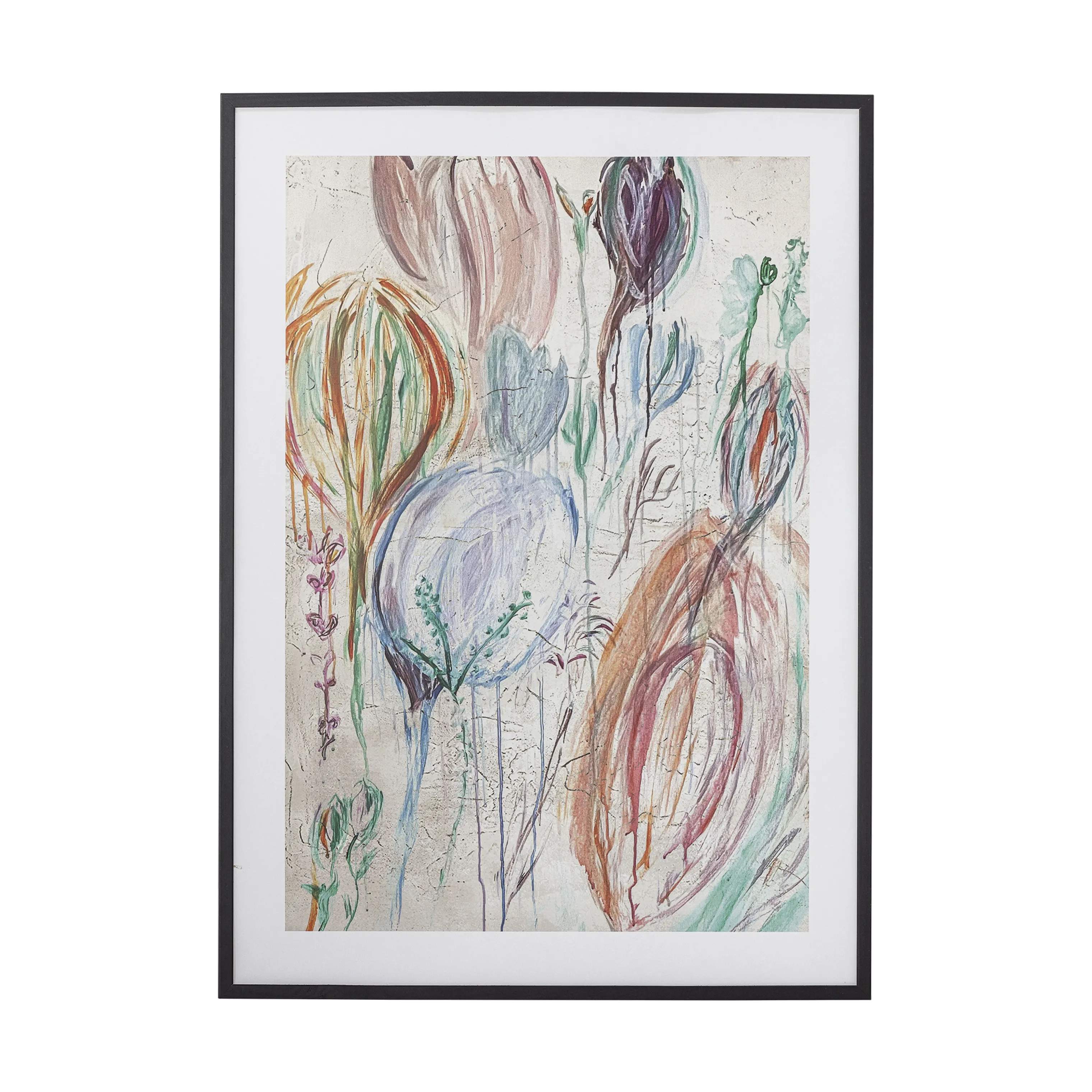 Francine Illustration m. ramme, sort, large